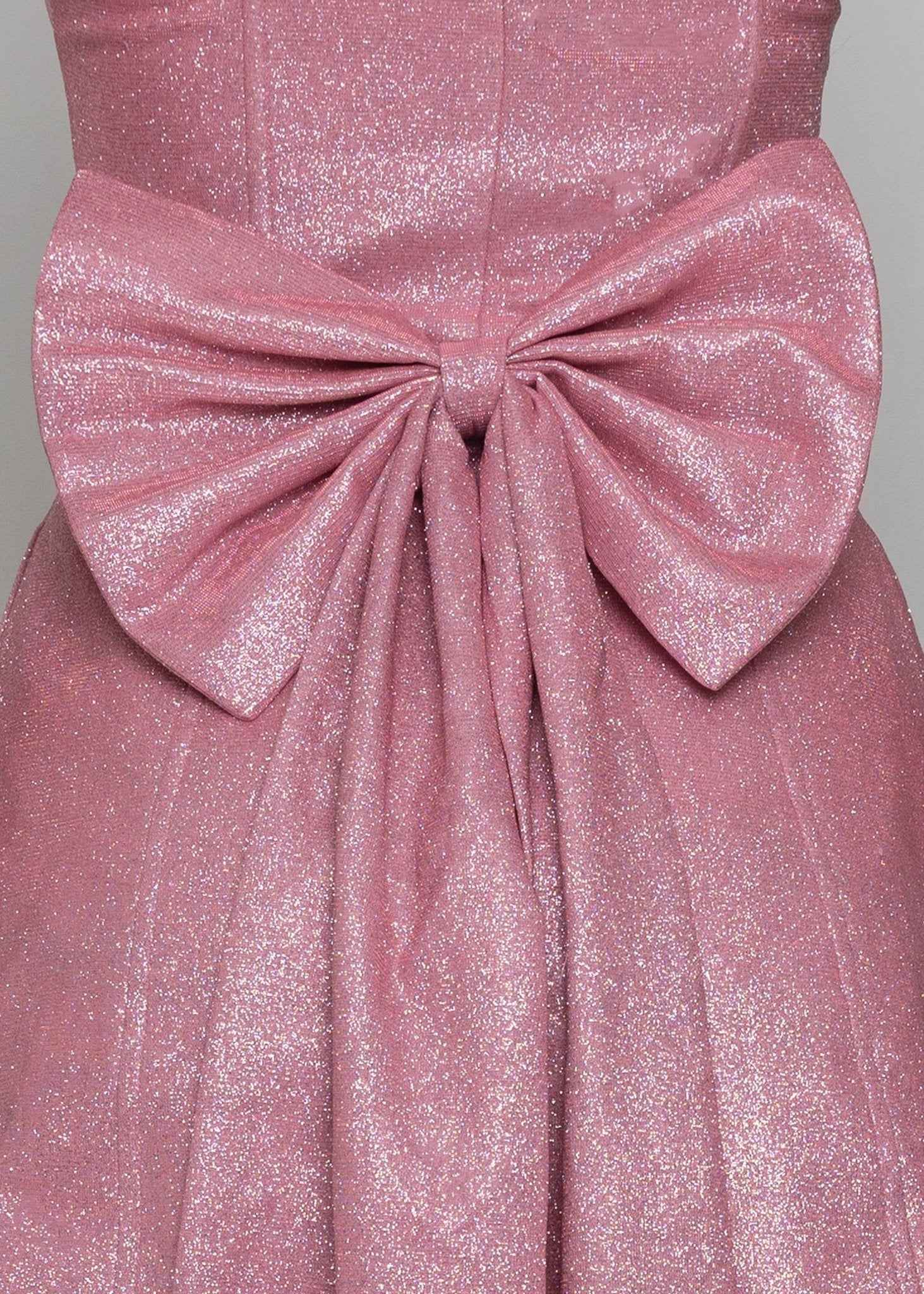 My Eternity Sparkle Bow Mini Dress - Pink