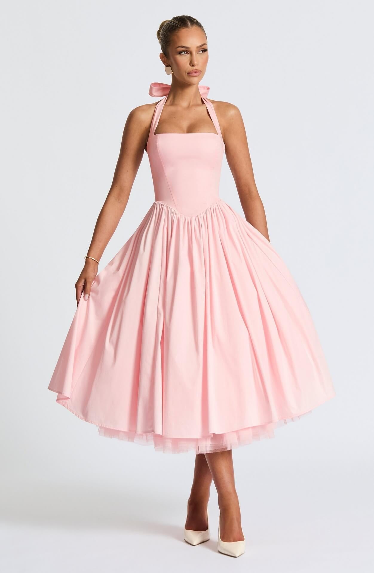 Margaux Halter Neck Midi Dress