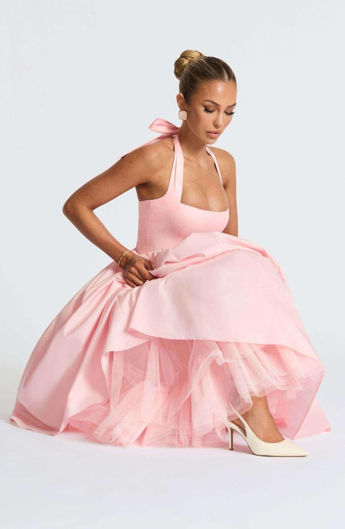 Margaux Halter Neck Midi Dress