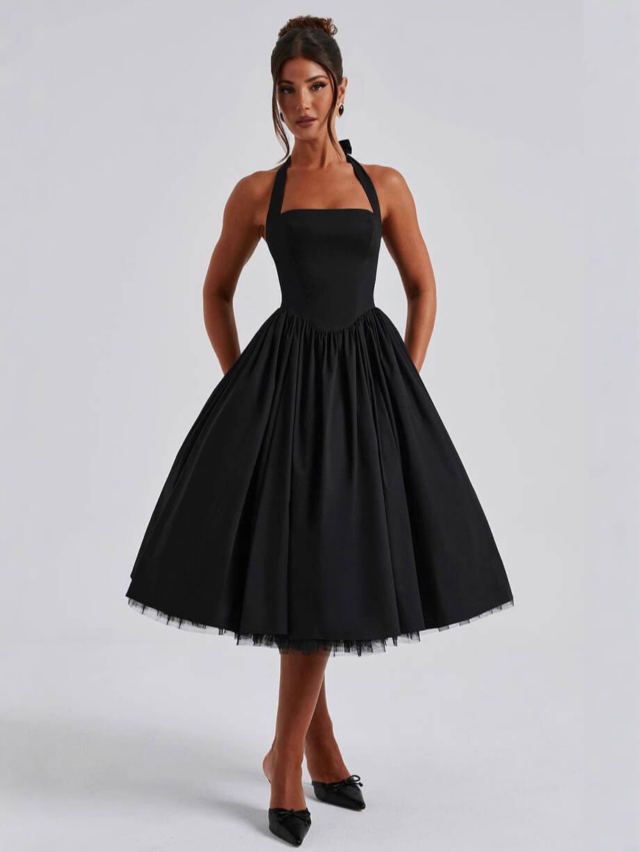 Margaux Halter Neck Midi Dress