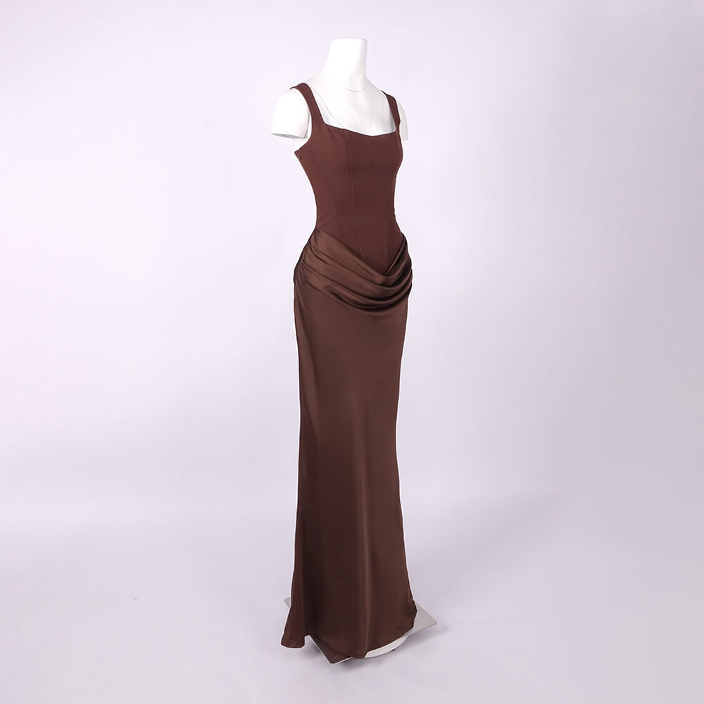 Hortense Square Neck Corset Maxi Dress