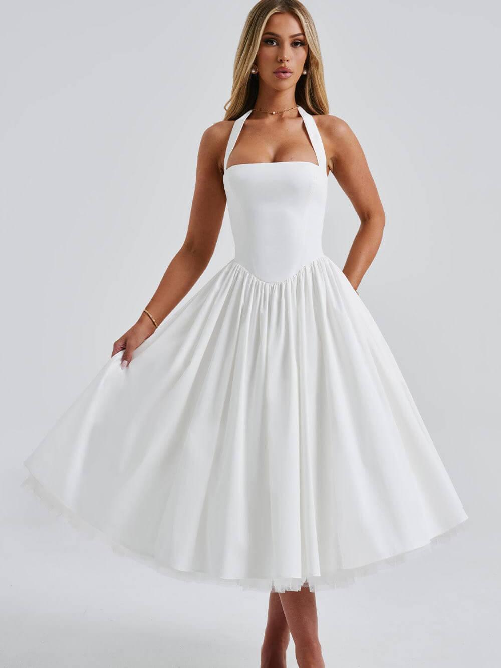 Margaux Halter Neck Midi Dress