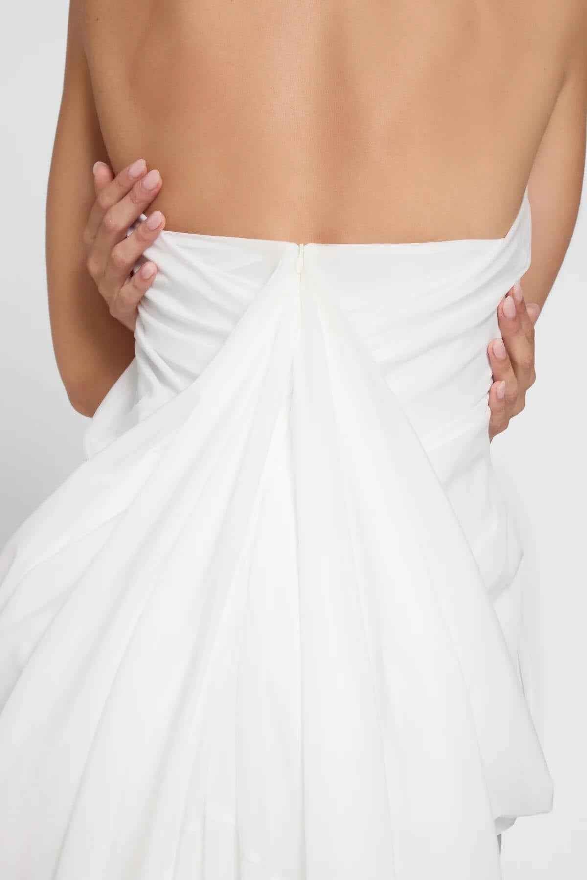 Sophie Halter Plunging Neckline Maxi Dress