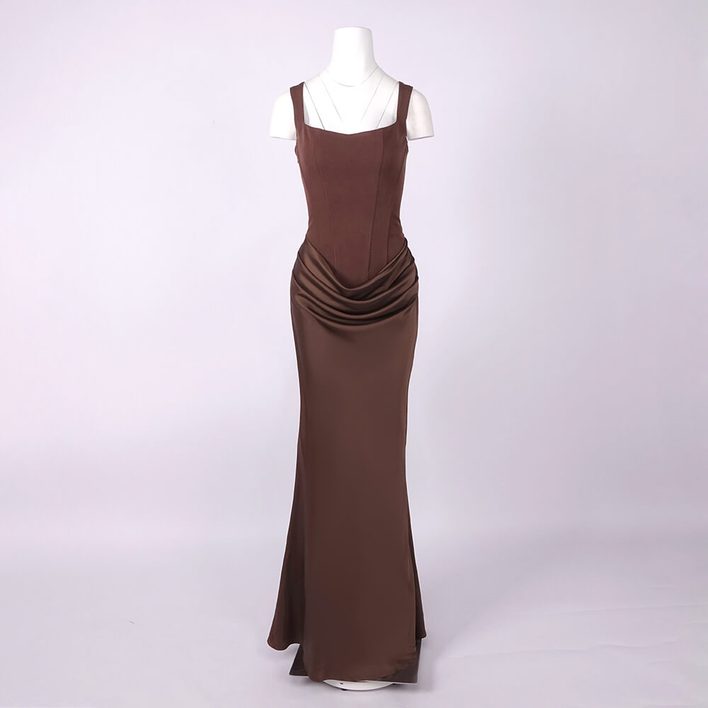Hortense Square Neck Corset Maxi Dress
