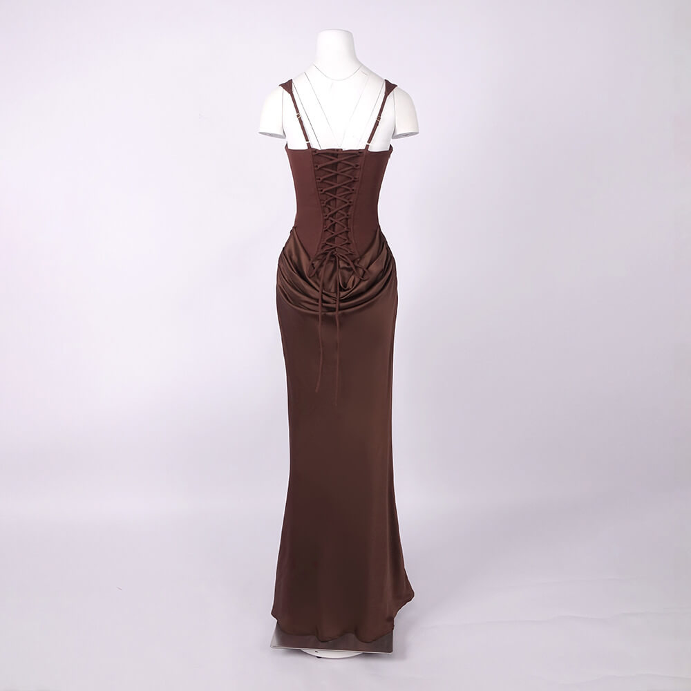 Hortense Square Neck Corset Maxi Dress