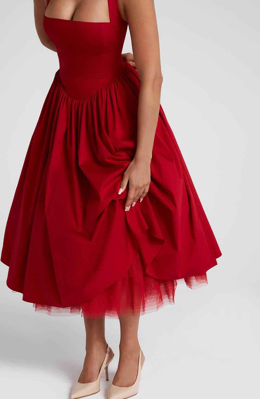 Margaux Halter Neck Midi Dress