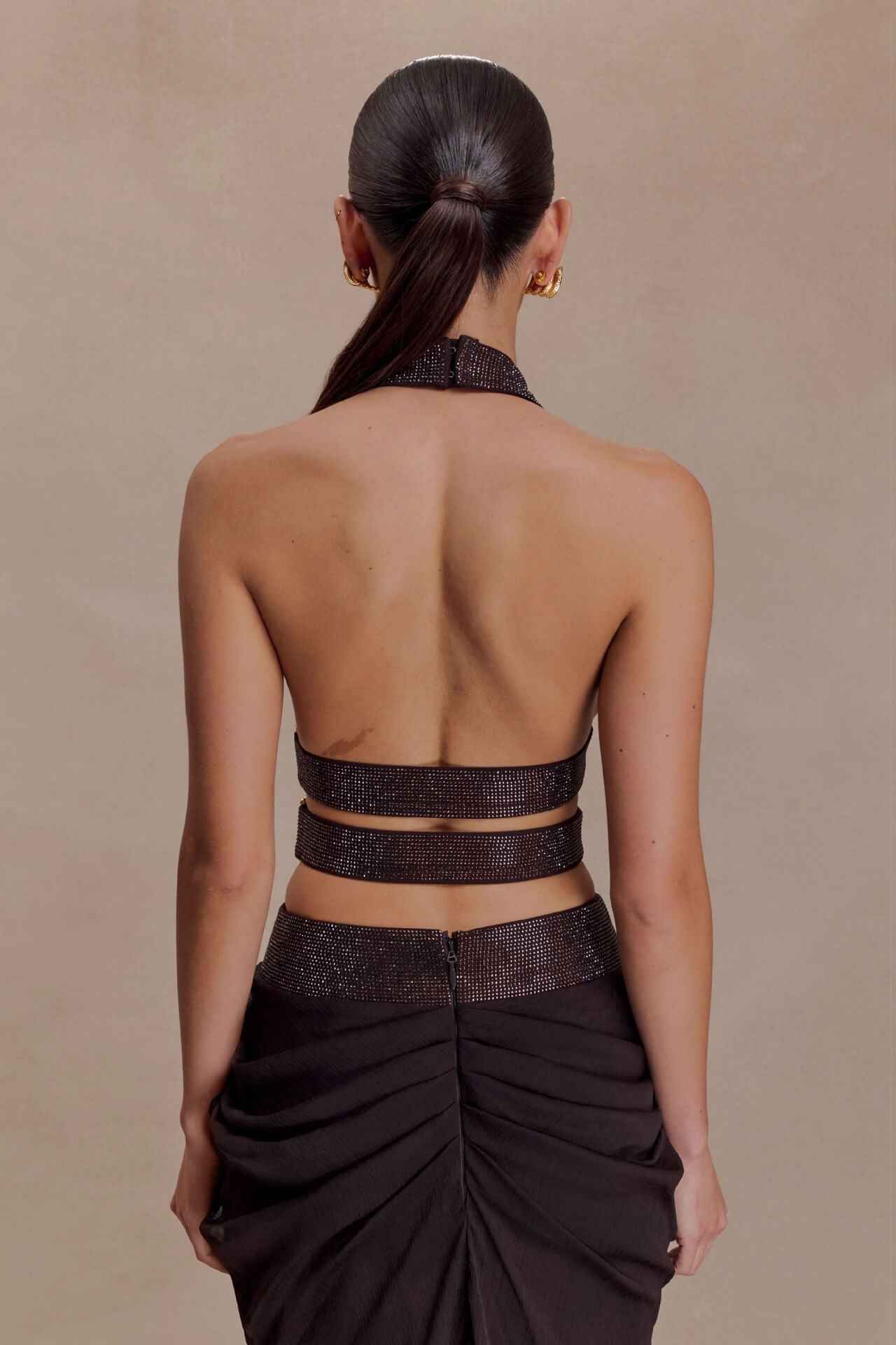 Désir Halter Cutout Maxi Dress