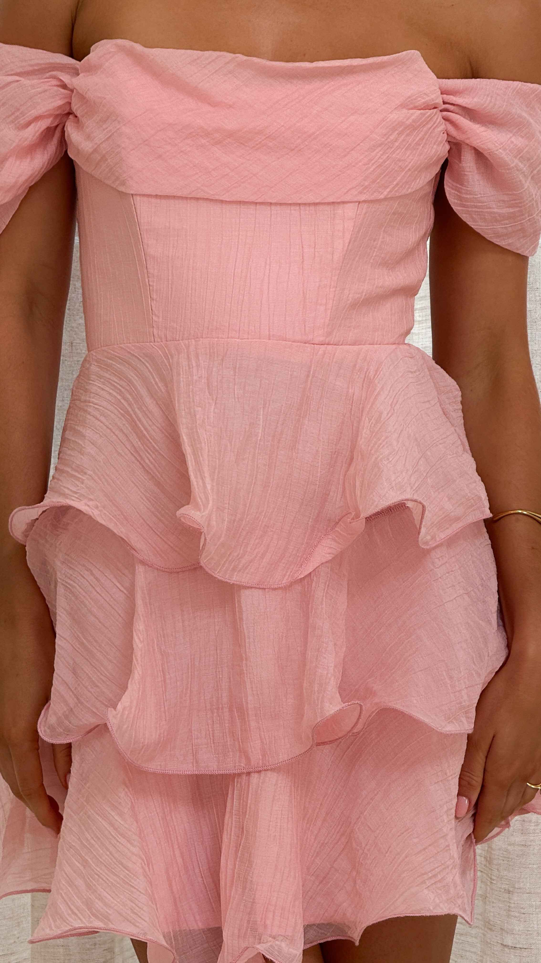 Lanelle | OFF-SHOULDER TIERED MINI PARTY COCKTAIL DRESS