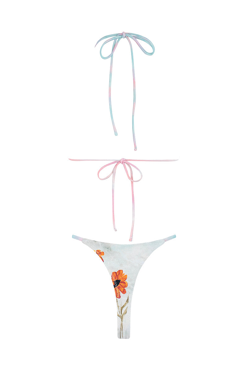 Margot Reversible Floral Gradient Mini Summer Bikini - Pink/Aqua
