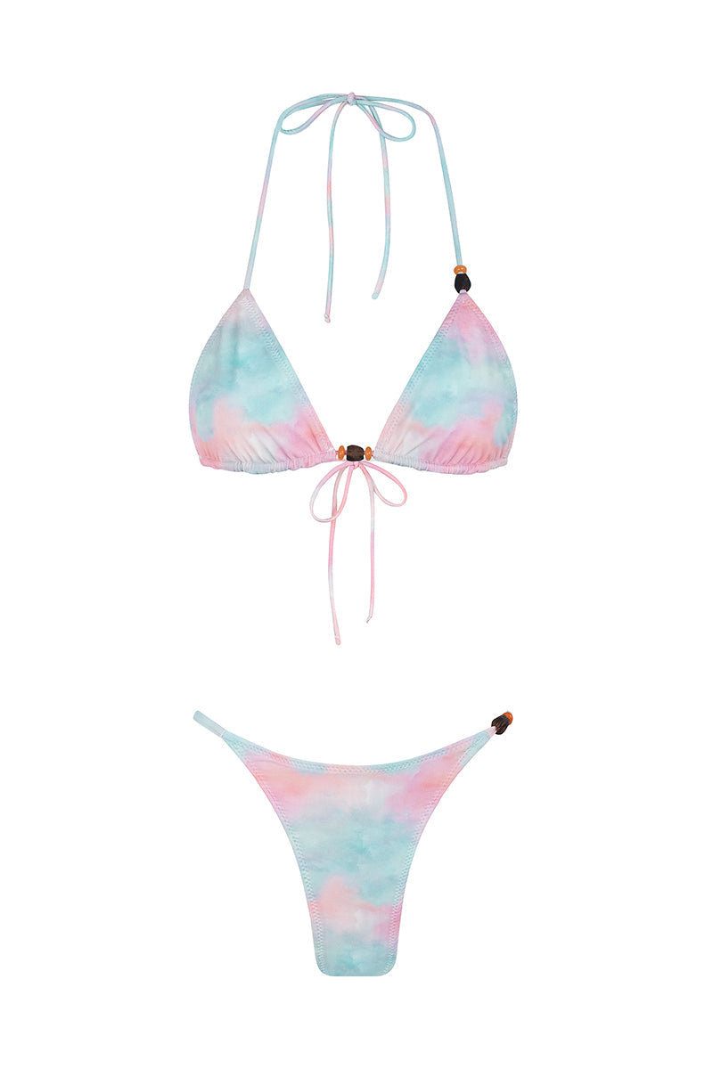 Margot Reversible Floral Gradient Mini Summer Bikini - Pink/Aqua