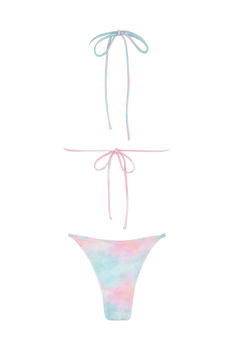 Margot Reversible Floral Gradient Mini Summer Bikini - Pink/Aqua