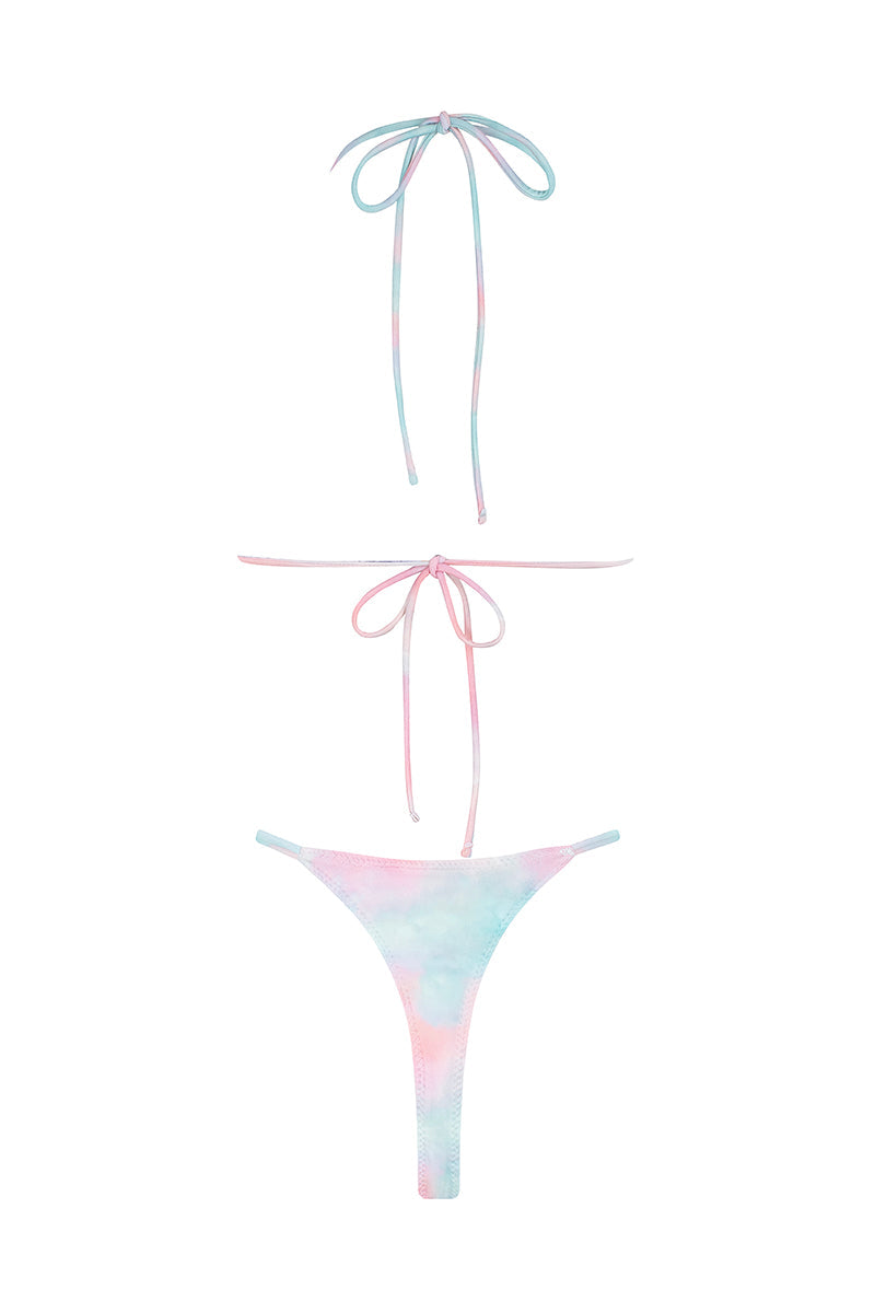 Margot Reversible Floral Gradient Mini Summer Bikini - Pink/Aqua