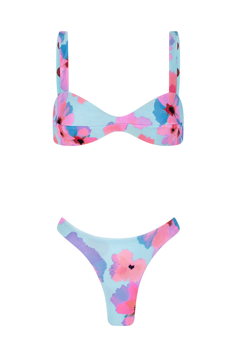 Juliette Reversible Floral Polka Dot Summer Bikini - Multi