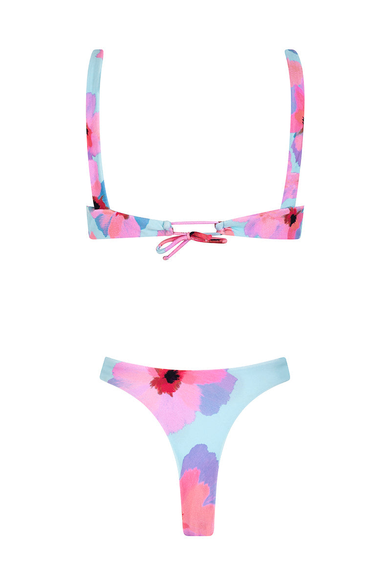 Juliette Reversible Floral Polka Dot Summer Bikini - Multi