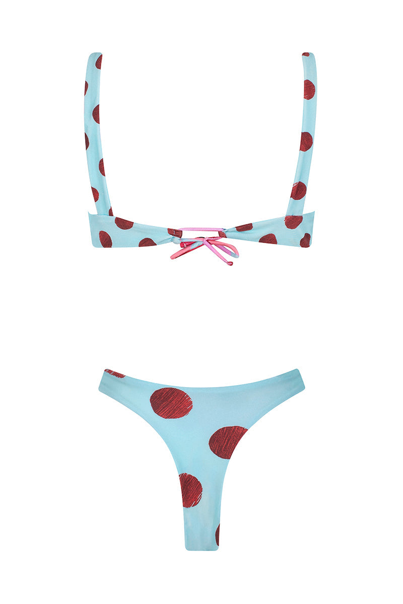 Juliette Reversible Floral Polka Dot Summer Bikini - Multi