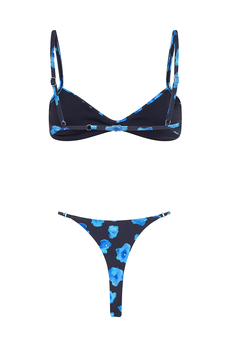 Sea Floral Cheeky Summer Bikini - Blue