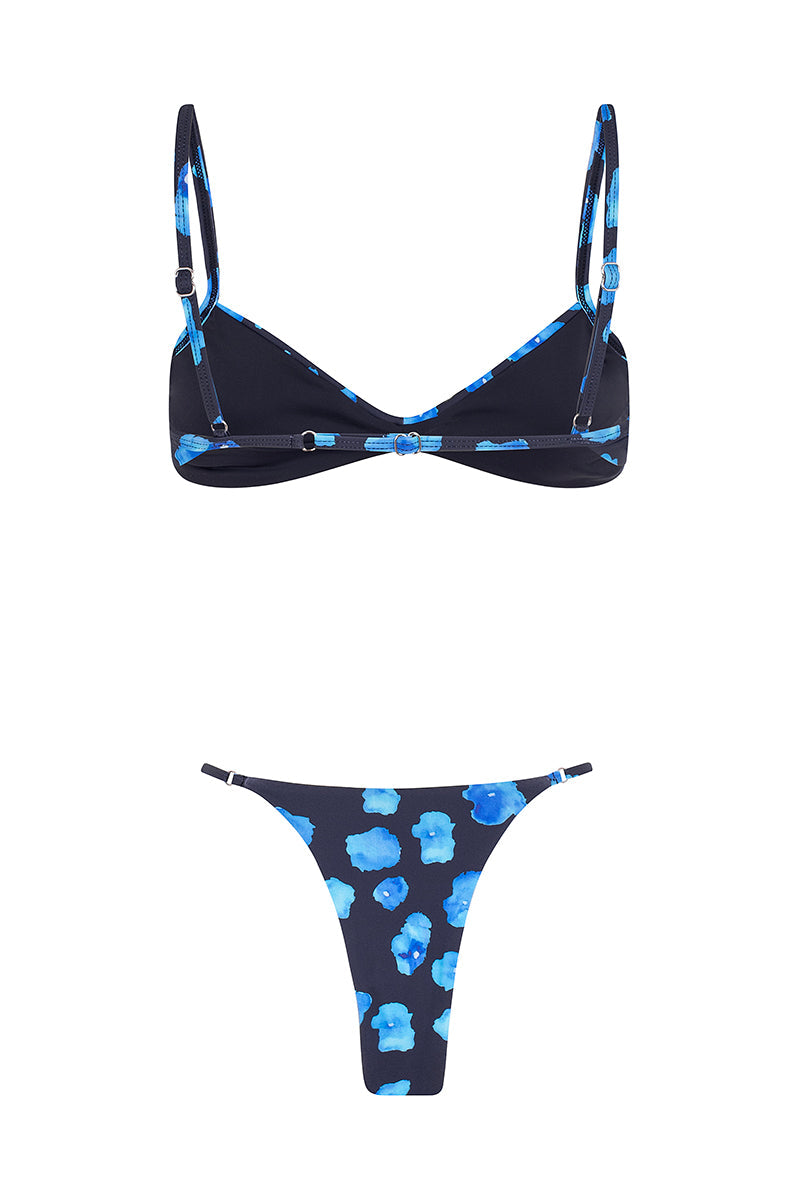 Sea Floral Cheeky Summer Bikini - Blue