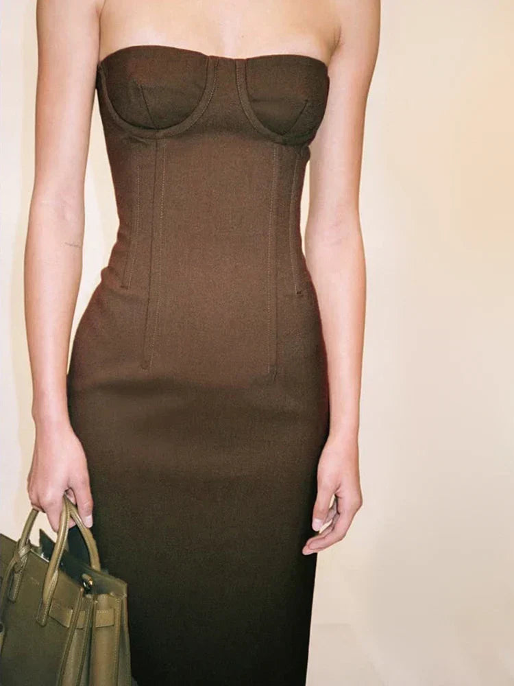 Brielle Strapless Bodycon Maxi Dress