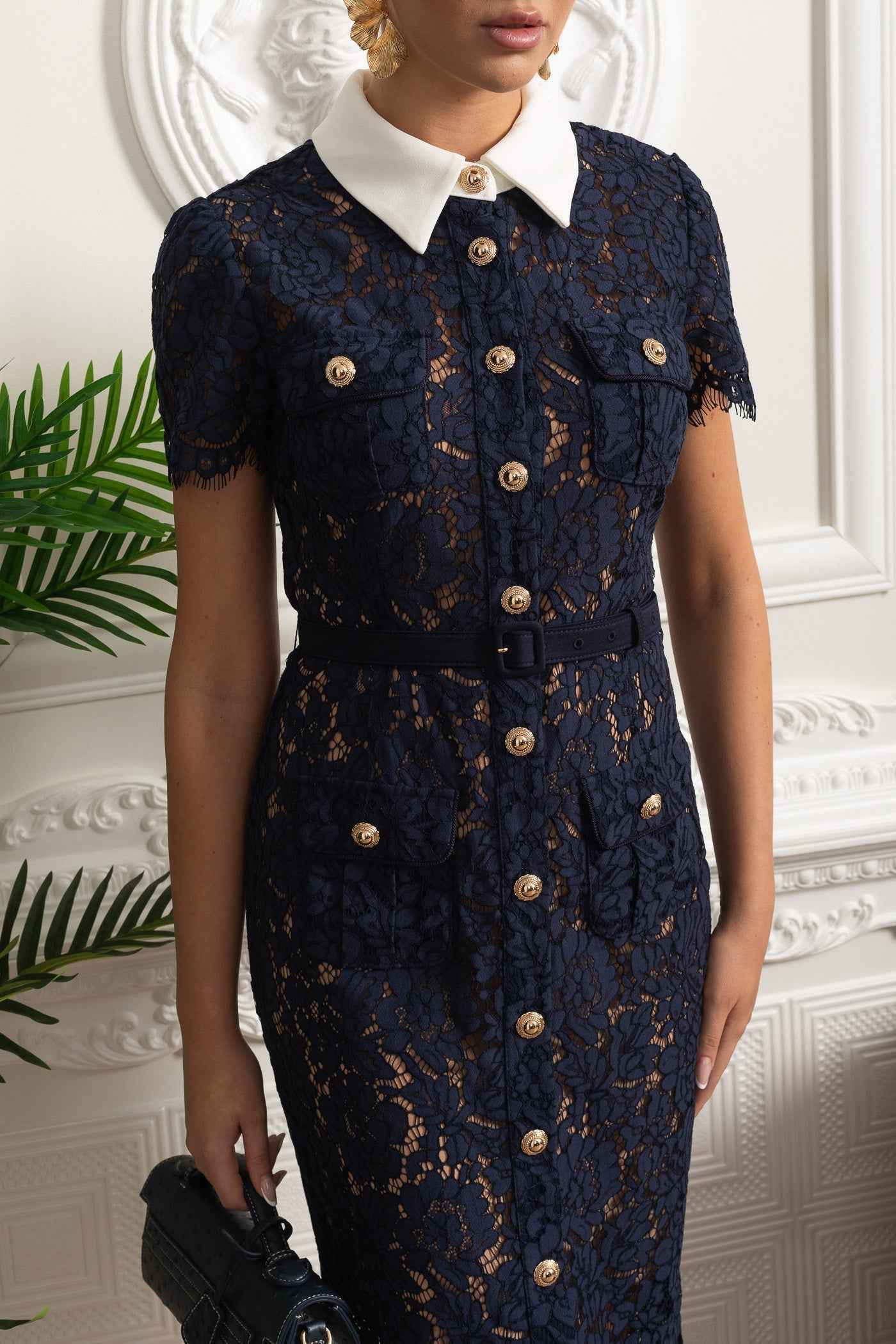 Matilda | FLORAL LACE MIDI COCKTAIL PARTY DRESS