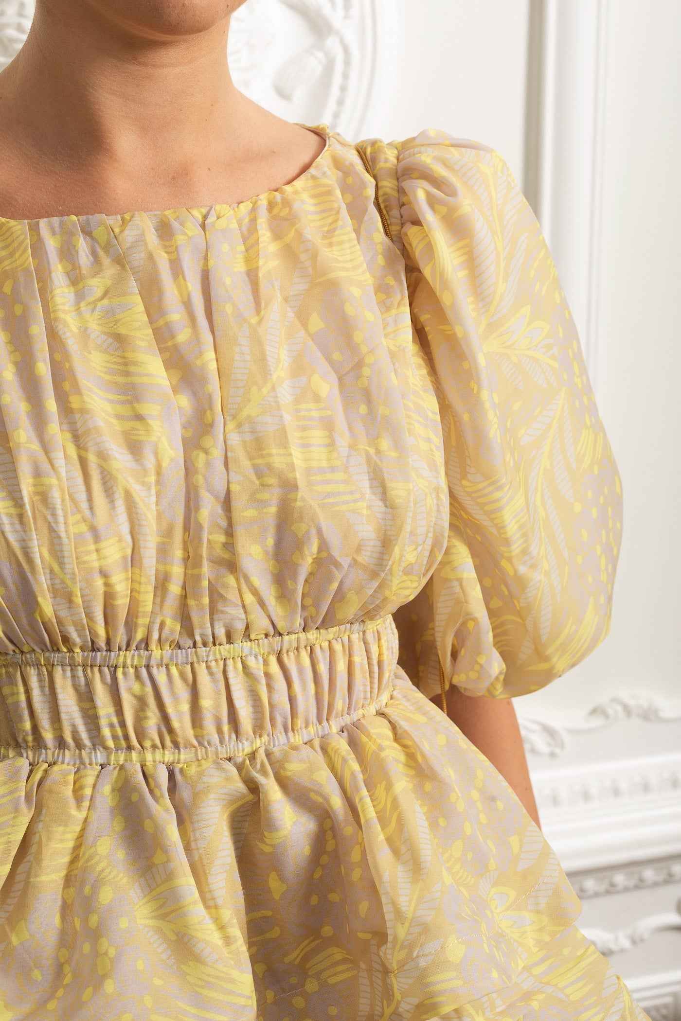 Puff Sleeve | TIERED RUFFLE MIDI SUMMER PARTY DRESS
