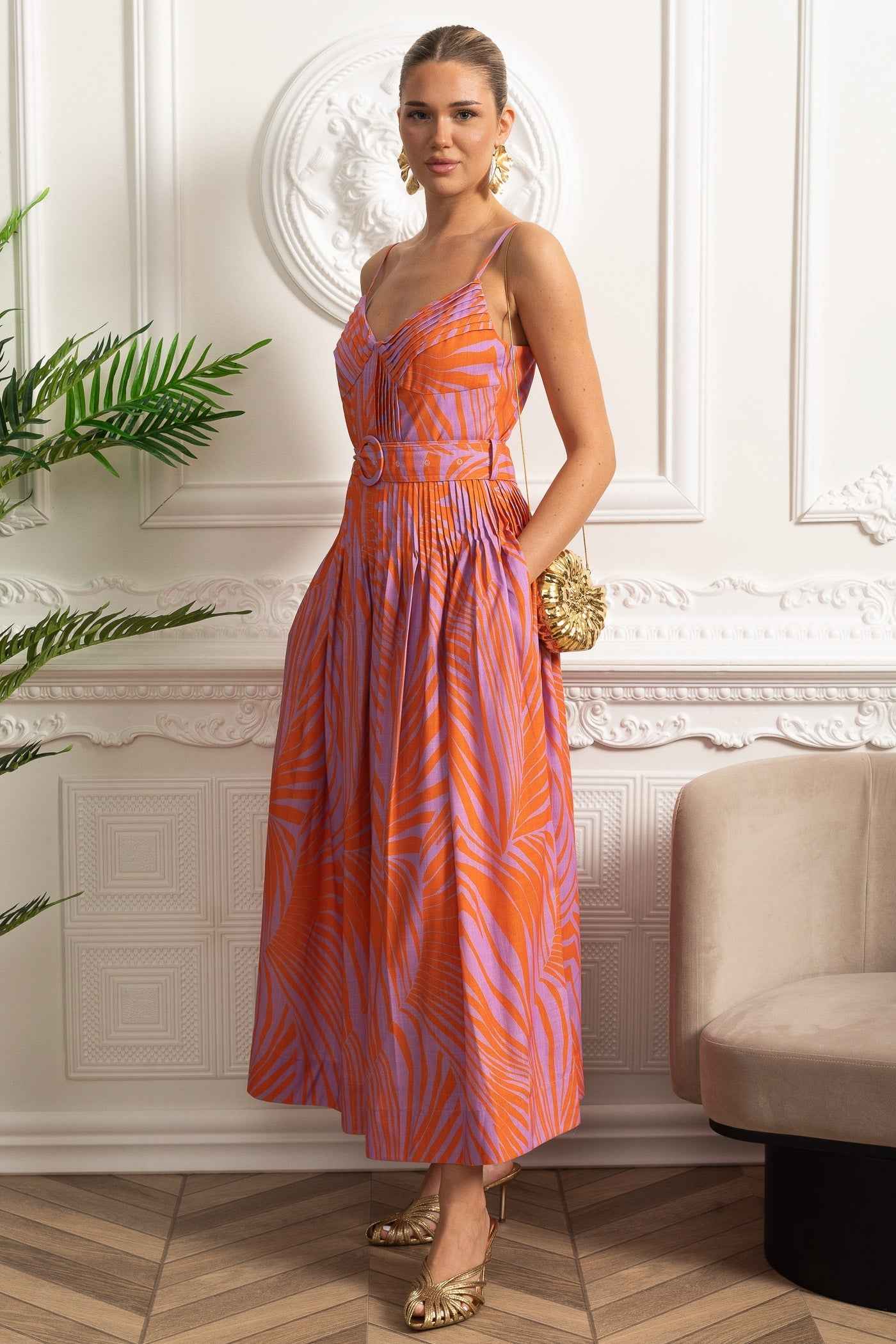 Pleated Bust | PLEATED FITTED MIDI PARTY COCKTAIL DRESS