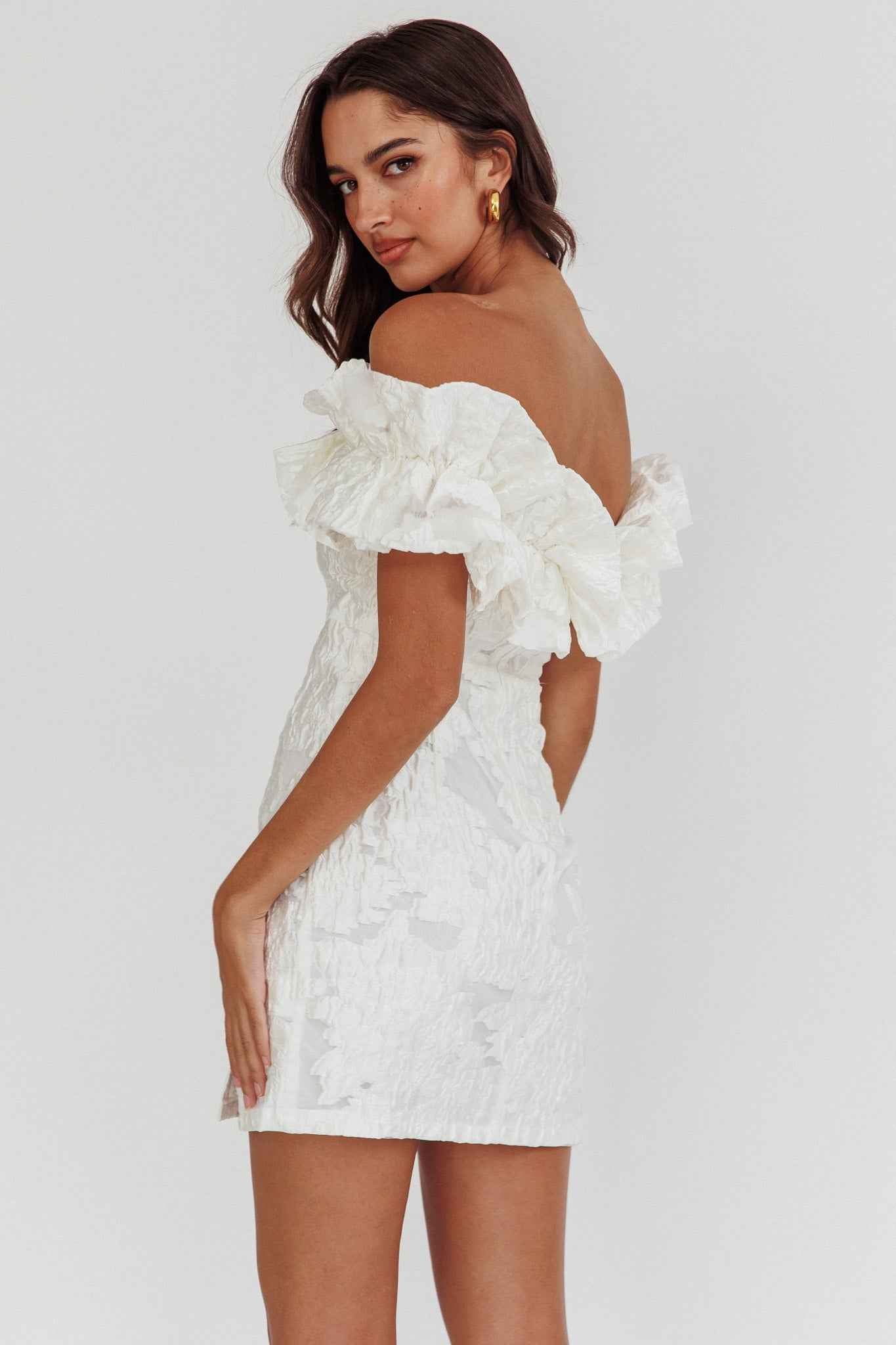 Memoire | STRAPLESS FLORAL MINI PARTY COCKTAIL DRESS
