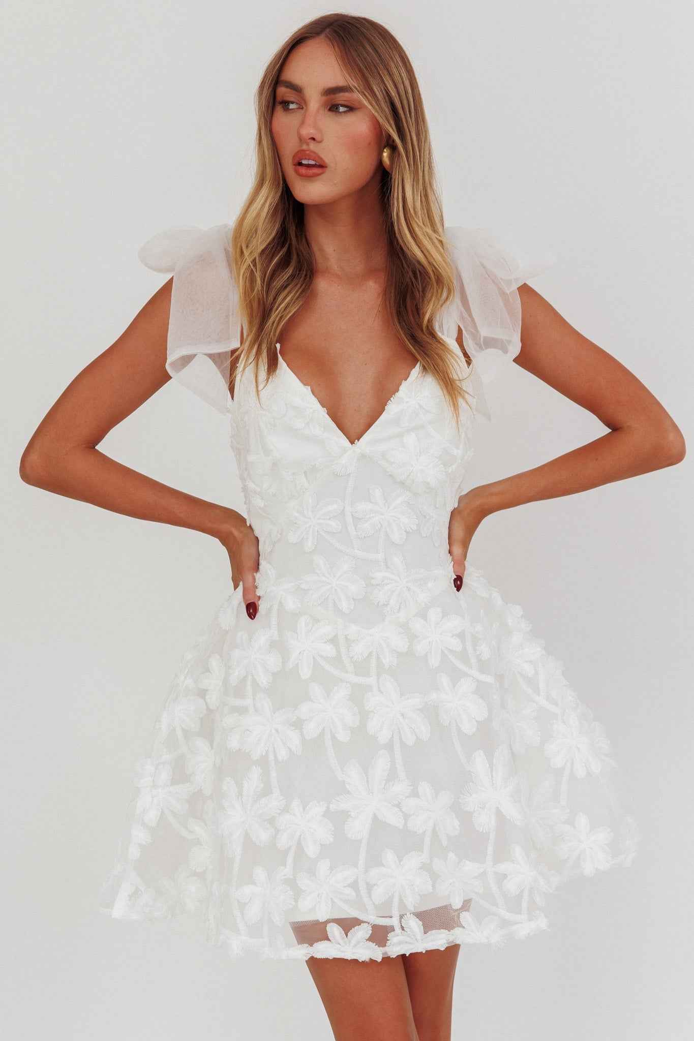 Mykonos Morning | SLEEVELESS EMBROIDERED MINI SUMMER DRESS