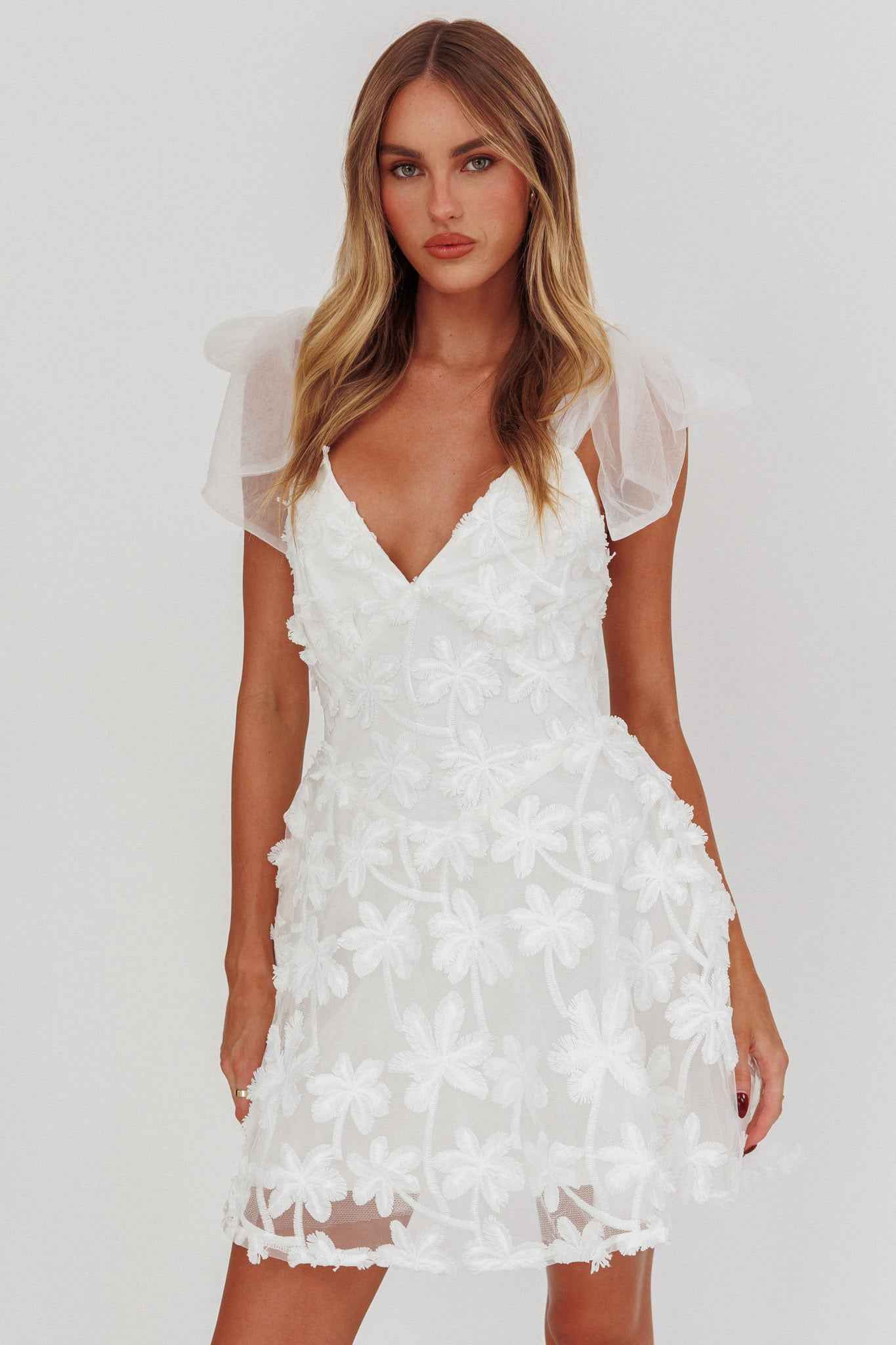 Mykonos Morning | SLEEVELESS EMBROIDERED MINI SUMMER DRESS