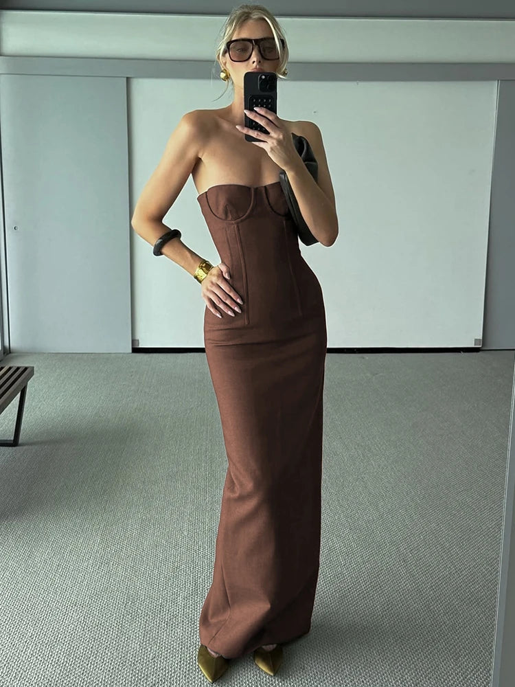 Brielle Strapless Bodycon Maxi Dress