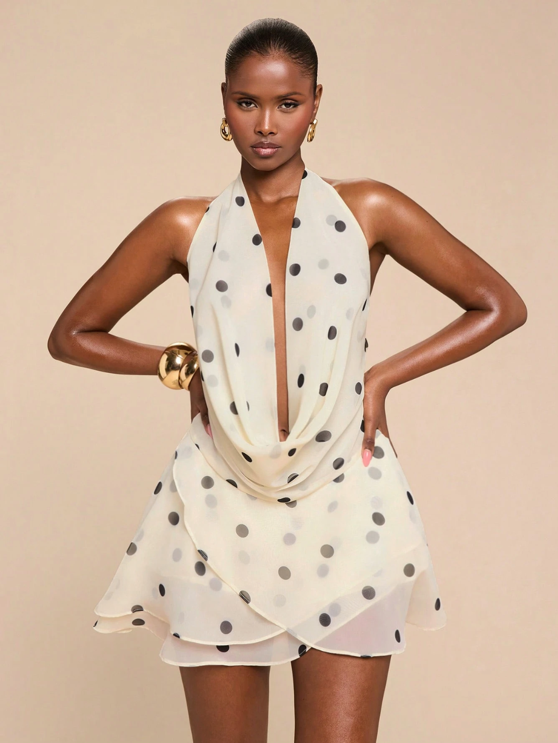 Kelly Polka Dot Mini Dress - ICYBOO