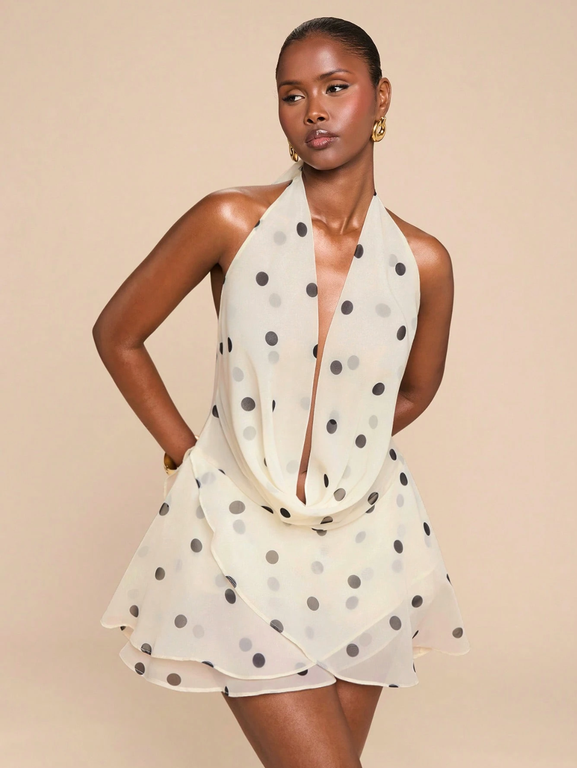 Kelly Polka Dot Mini Dress - ICYBOO