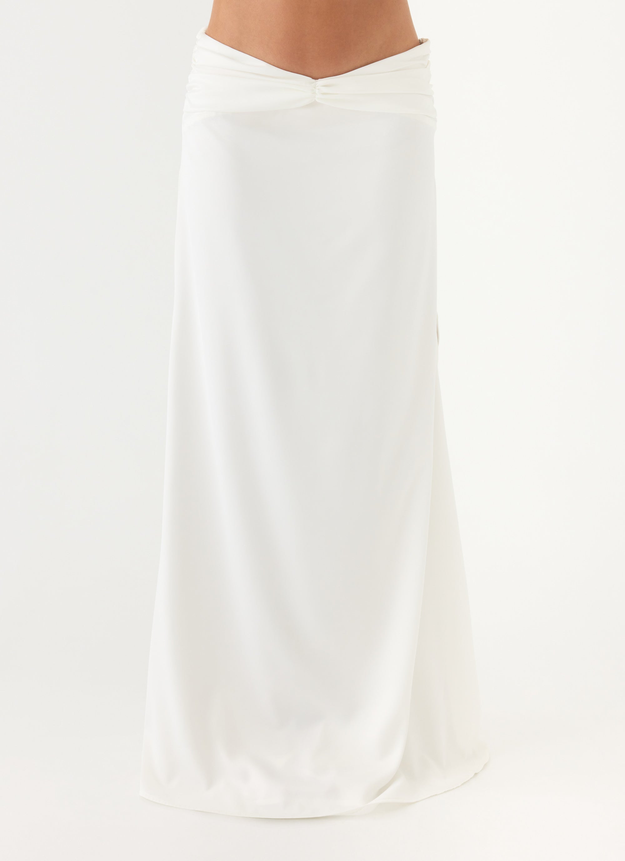 She Means It Maxi Skirt - Ivory Low Rise - ICYBOO