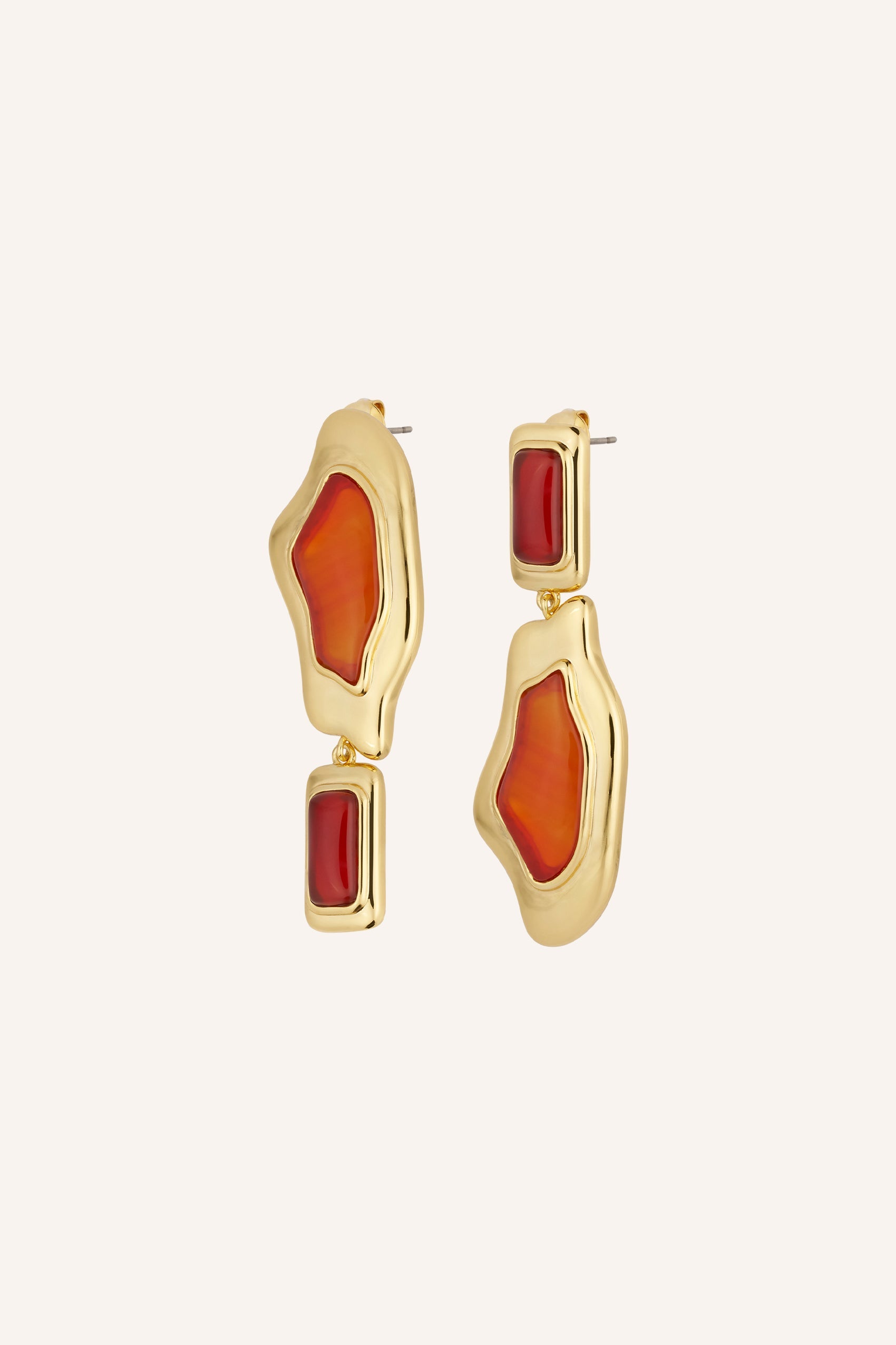 Sombra Earrings in Red Agate - ICYBOO