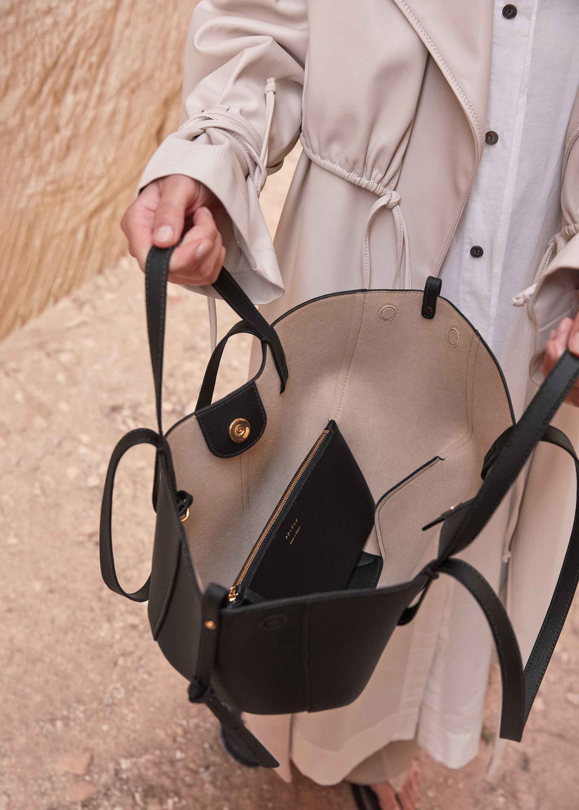 Cyme Mini | WOMEN'S TEXTURED SCULPTURED MINI CASUAL TOTE BAG