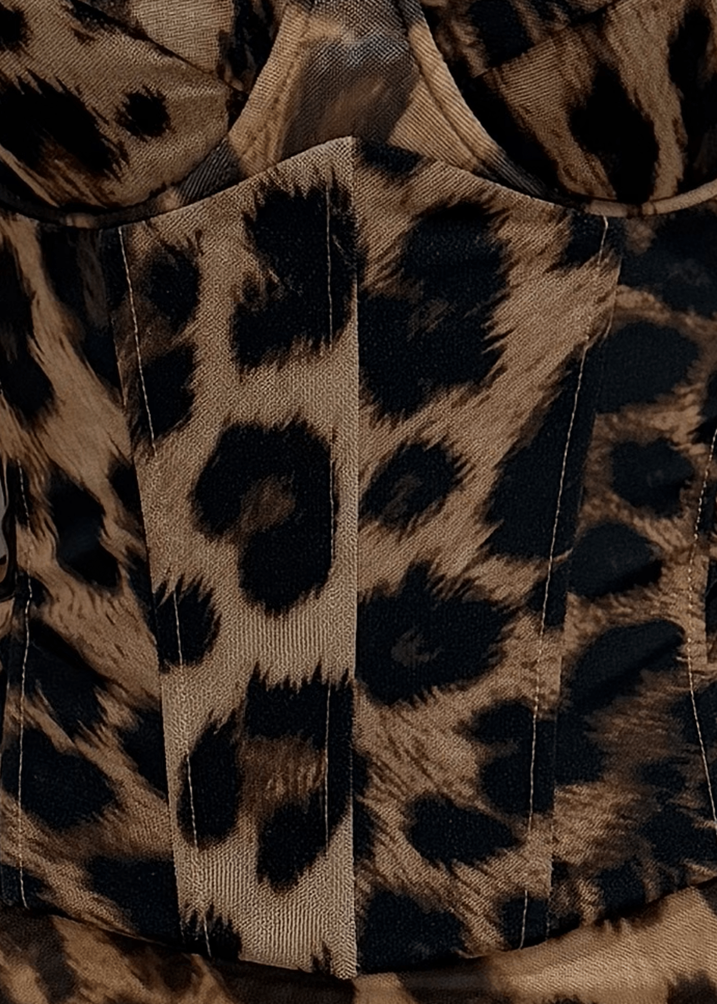 Wild Intentions Detachable Corset Maxi Dress - Leopard Print