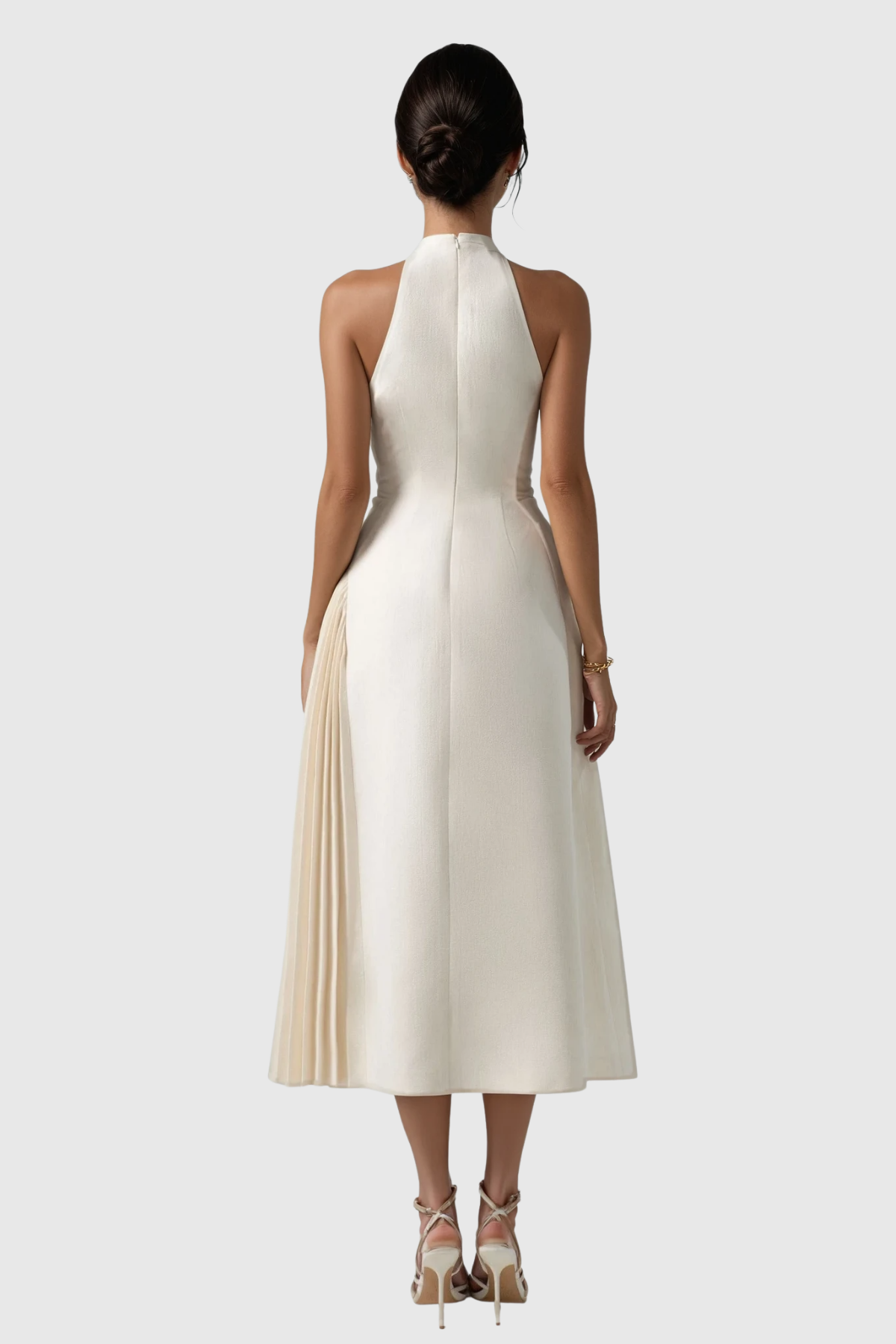 Zion Ruched Deconstruct Maxi Formal Dress - White