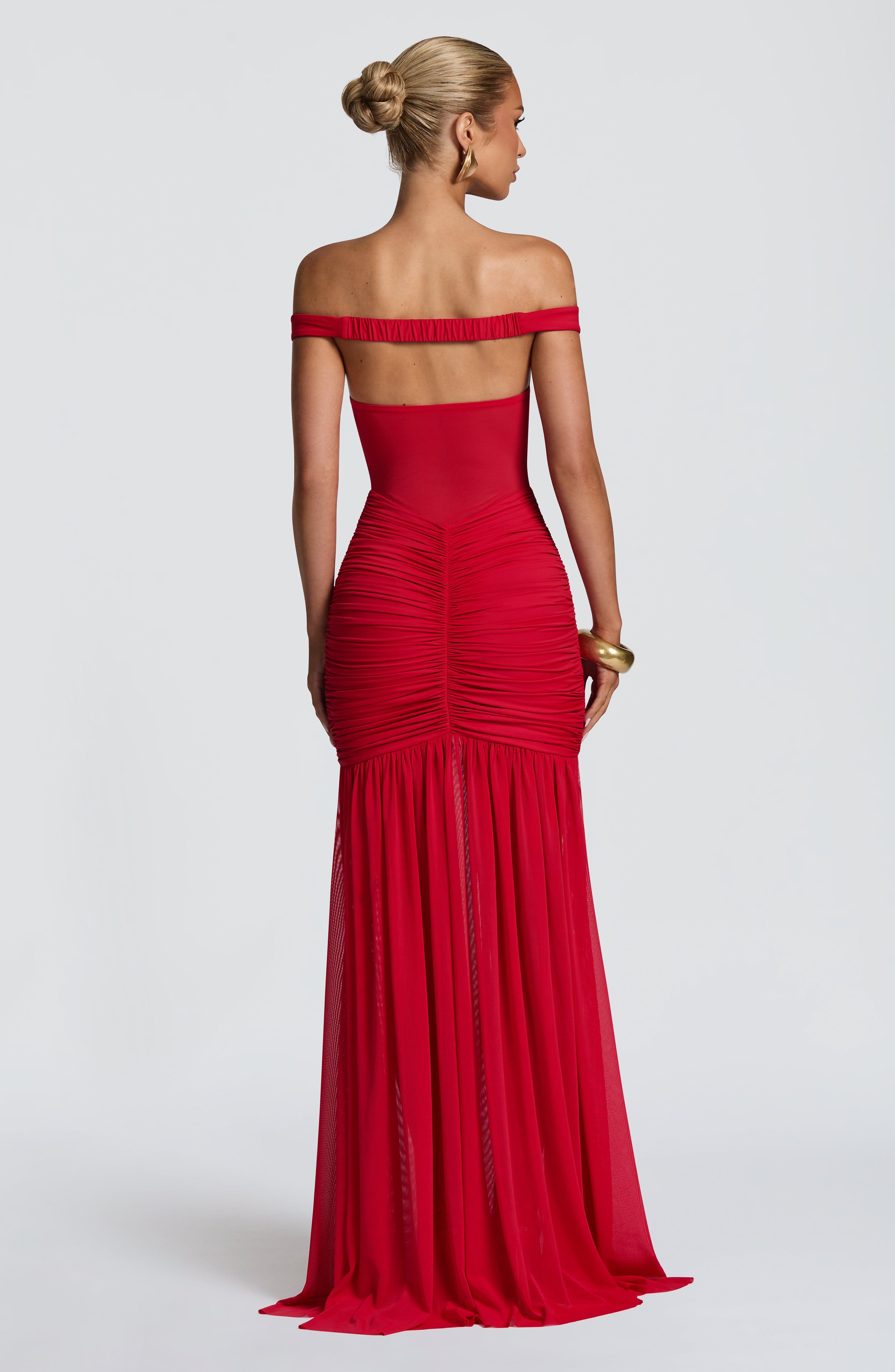 Alaia Red Maxi Dress - ICYBOO