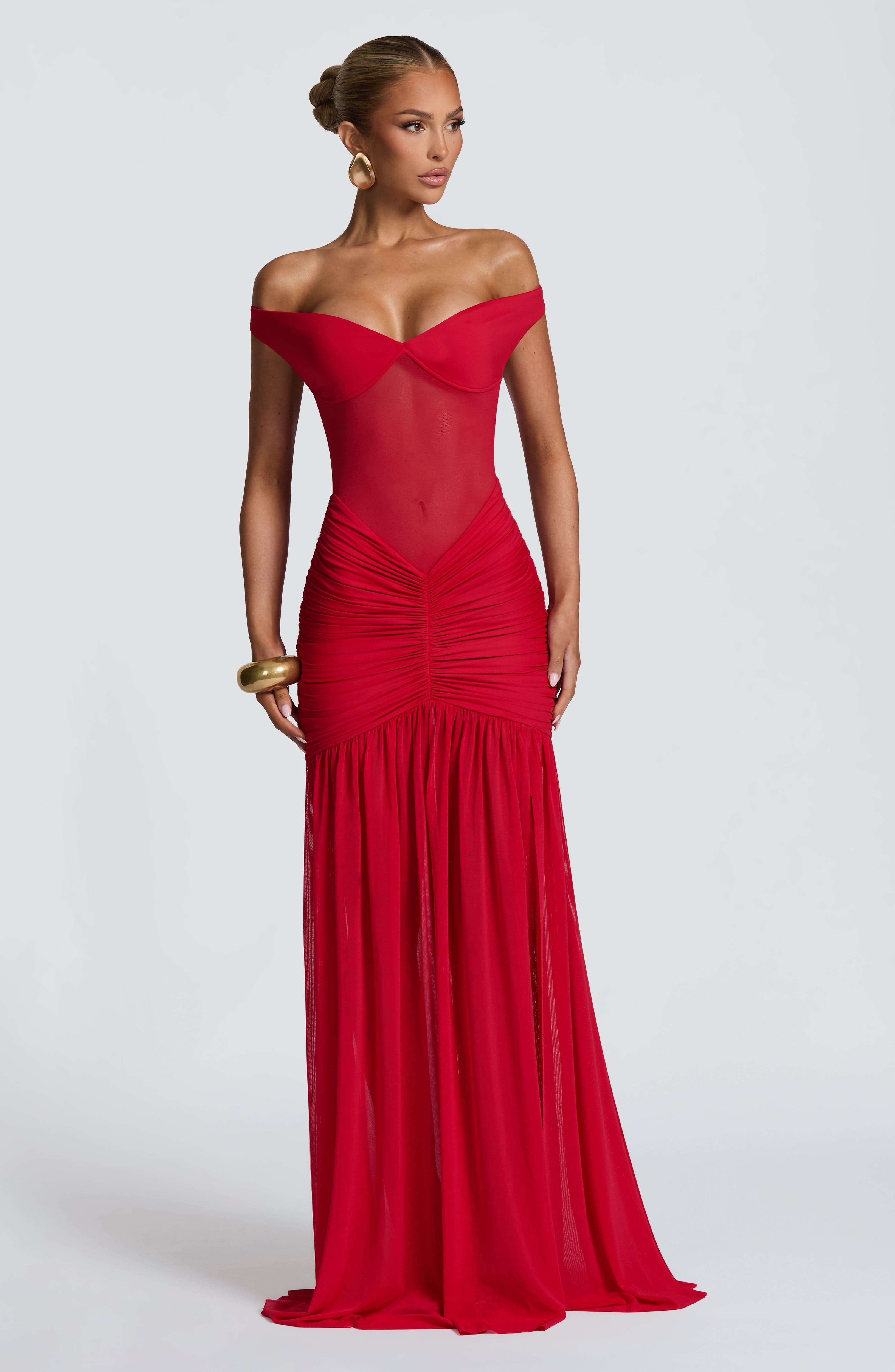 Alaia Red Maxi Dress - ICYBOO