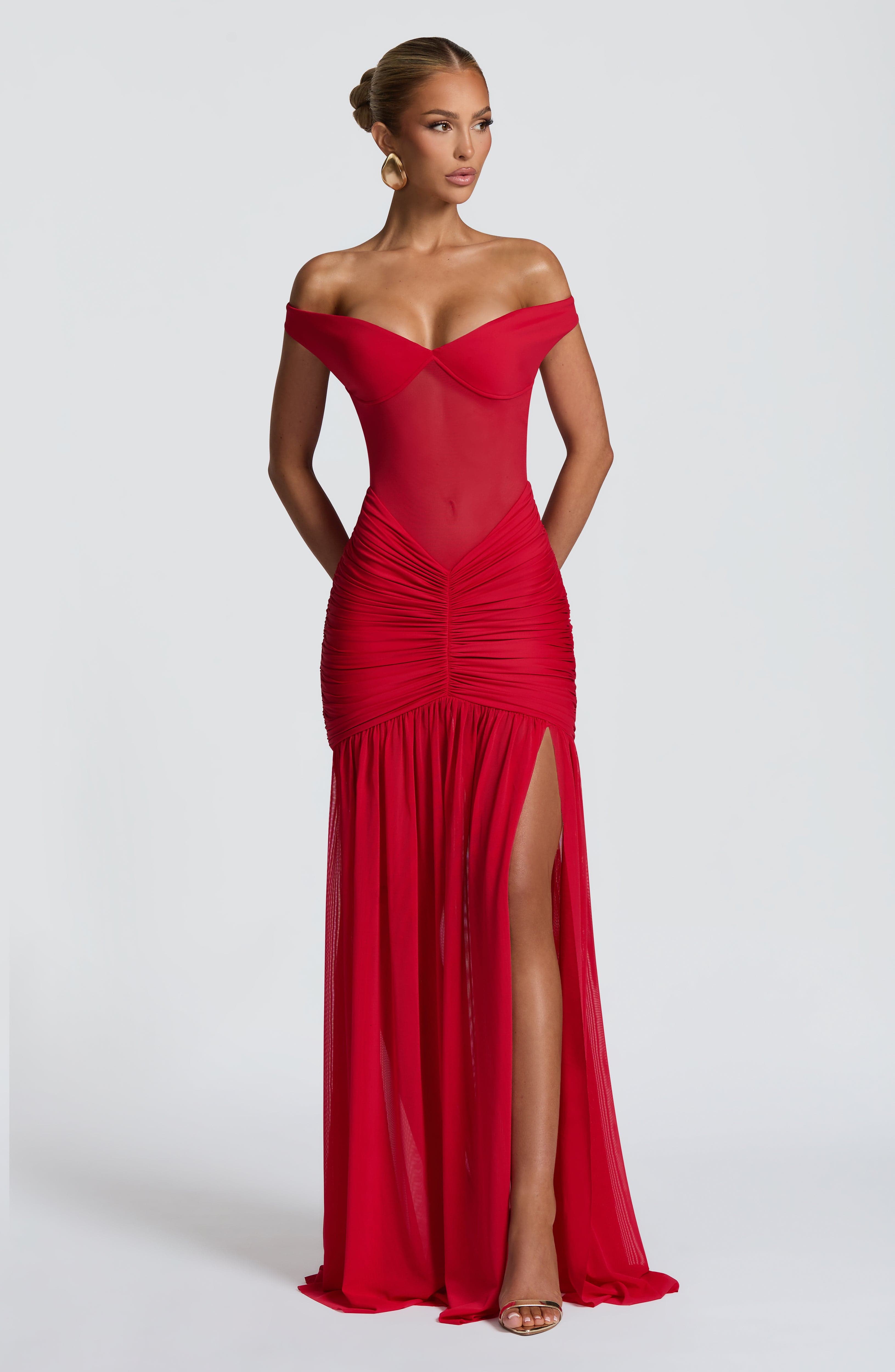 Alaia Red Maxi Dress - ICYBOO