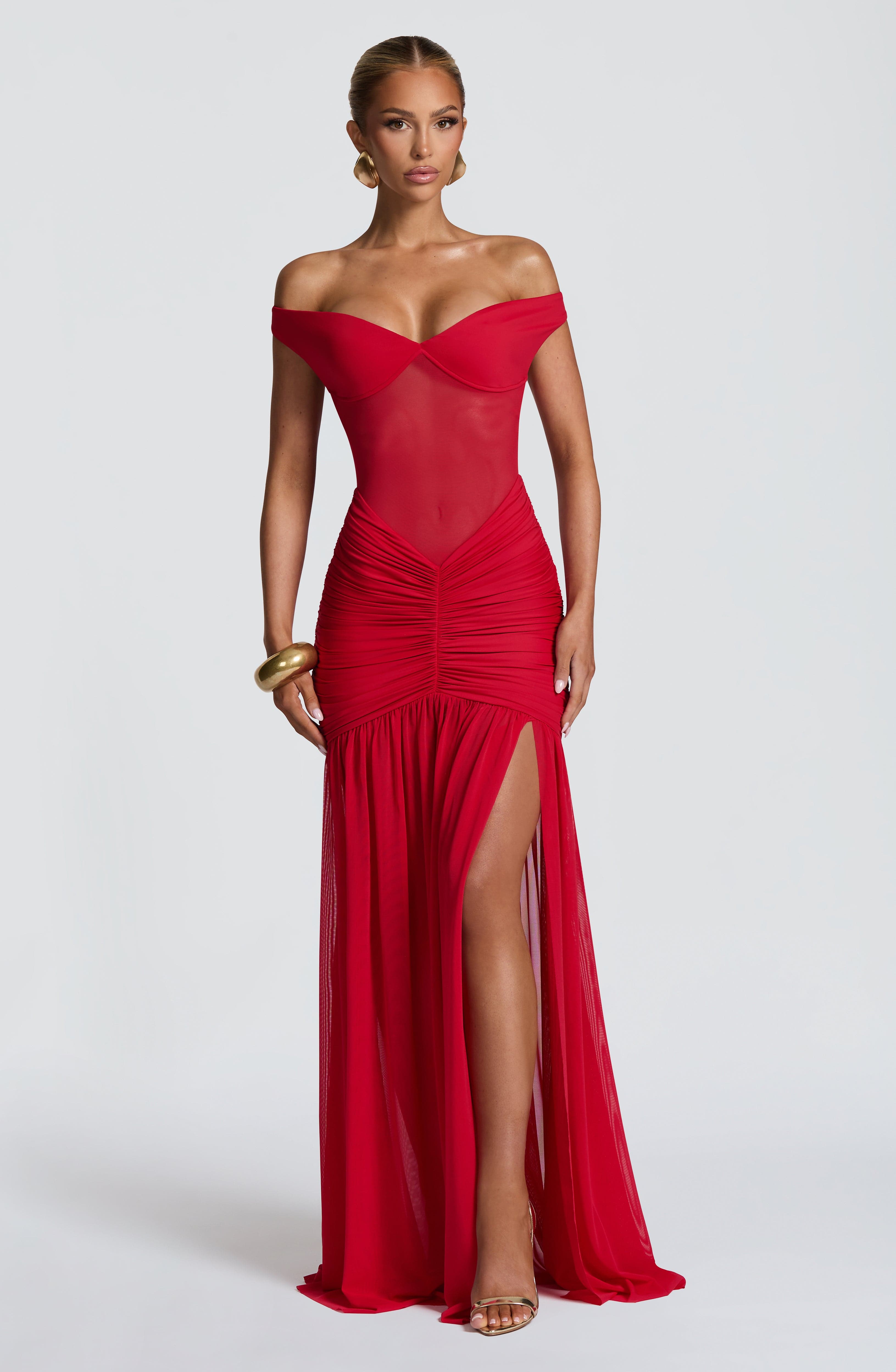 Alaia Red Maxi Dress - ICYBOO