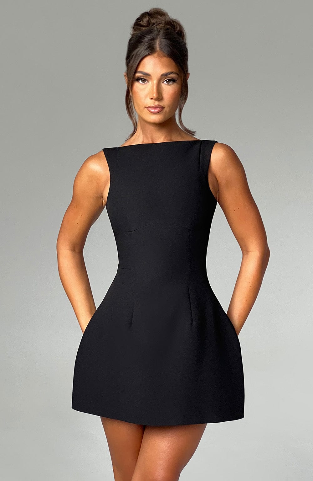 Alana Black Mini Dress - ICYBOO