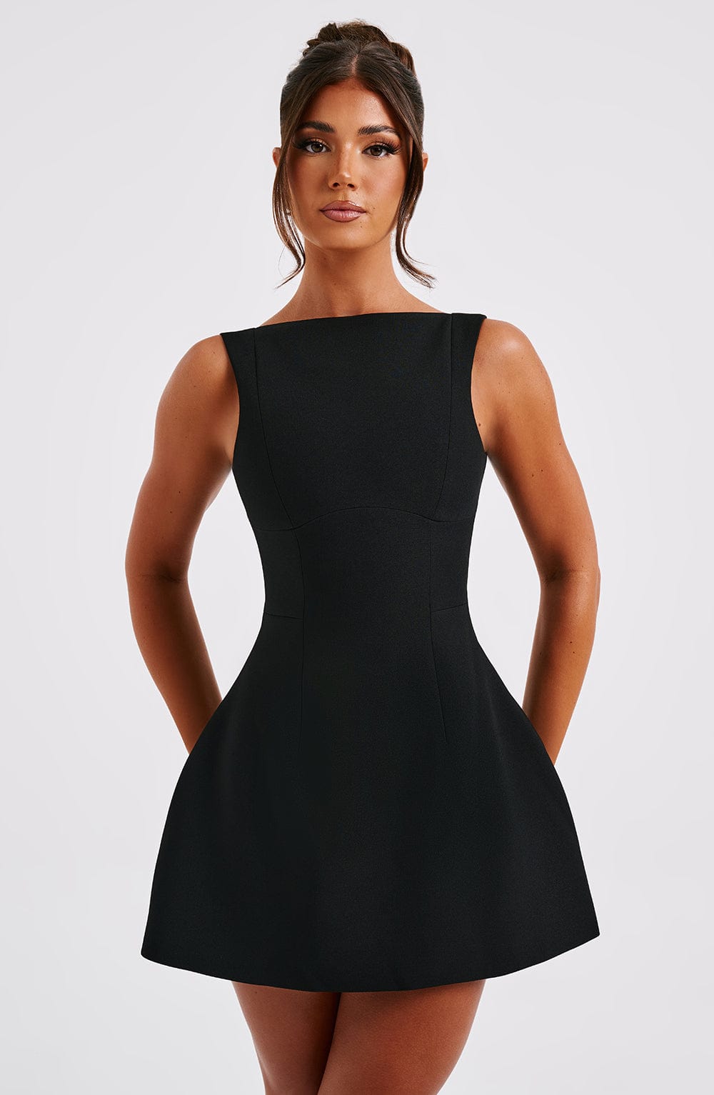 Alana Black Mini Dress - ICYBOO