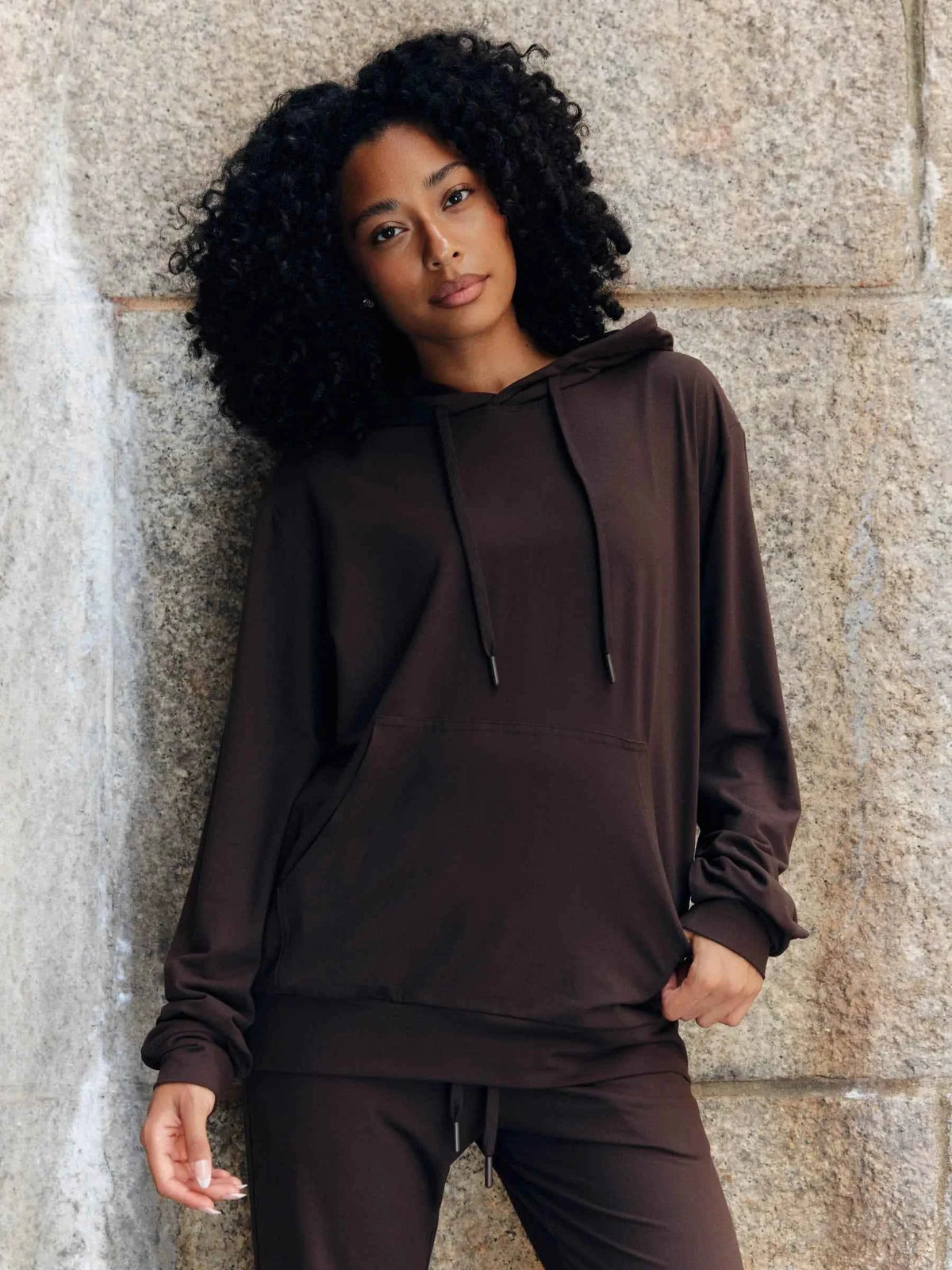 Brushed Lightweight Jersey Hoodie