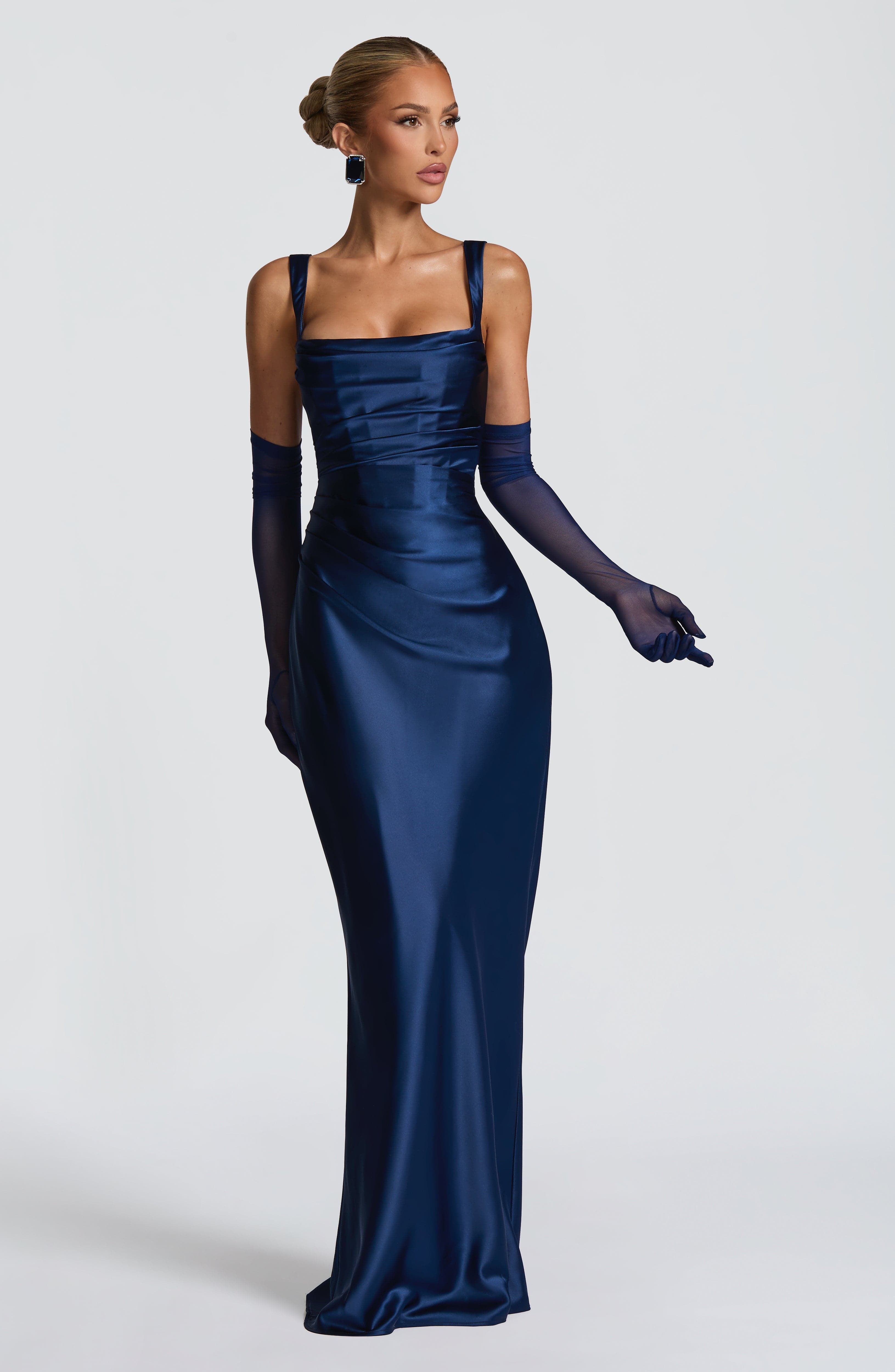 Navy Calanthe Maxi Dress - ICYBOO