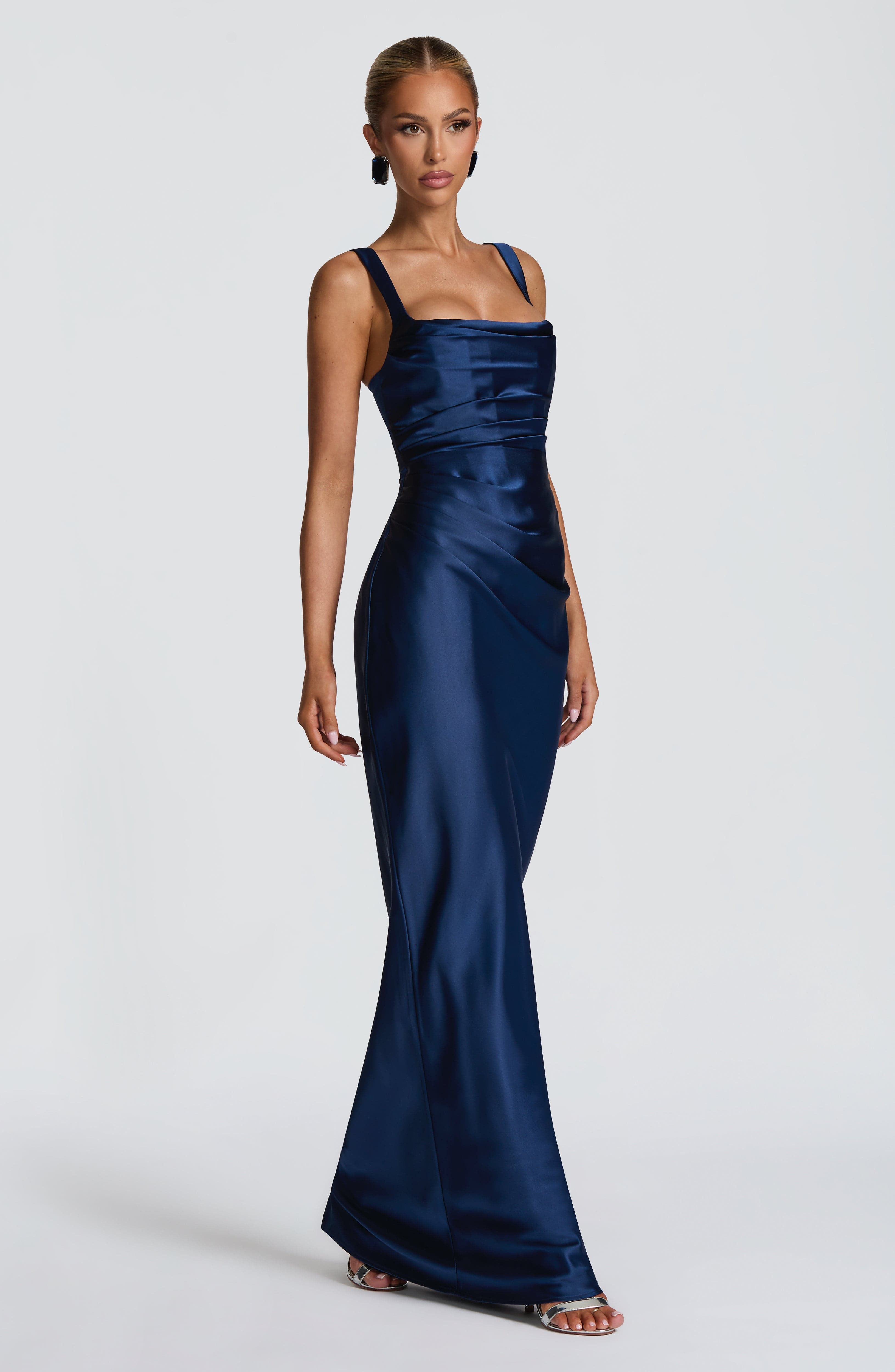 Navy Calanthe Maxi Dress - ICYBOO