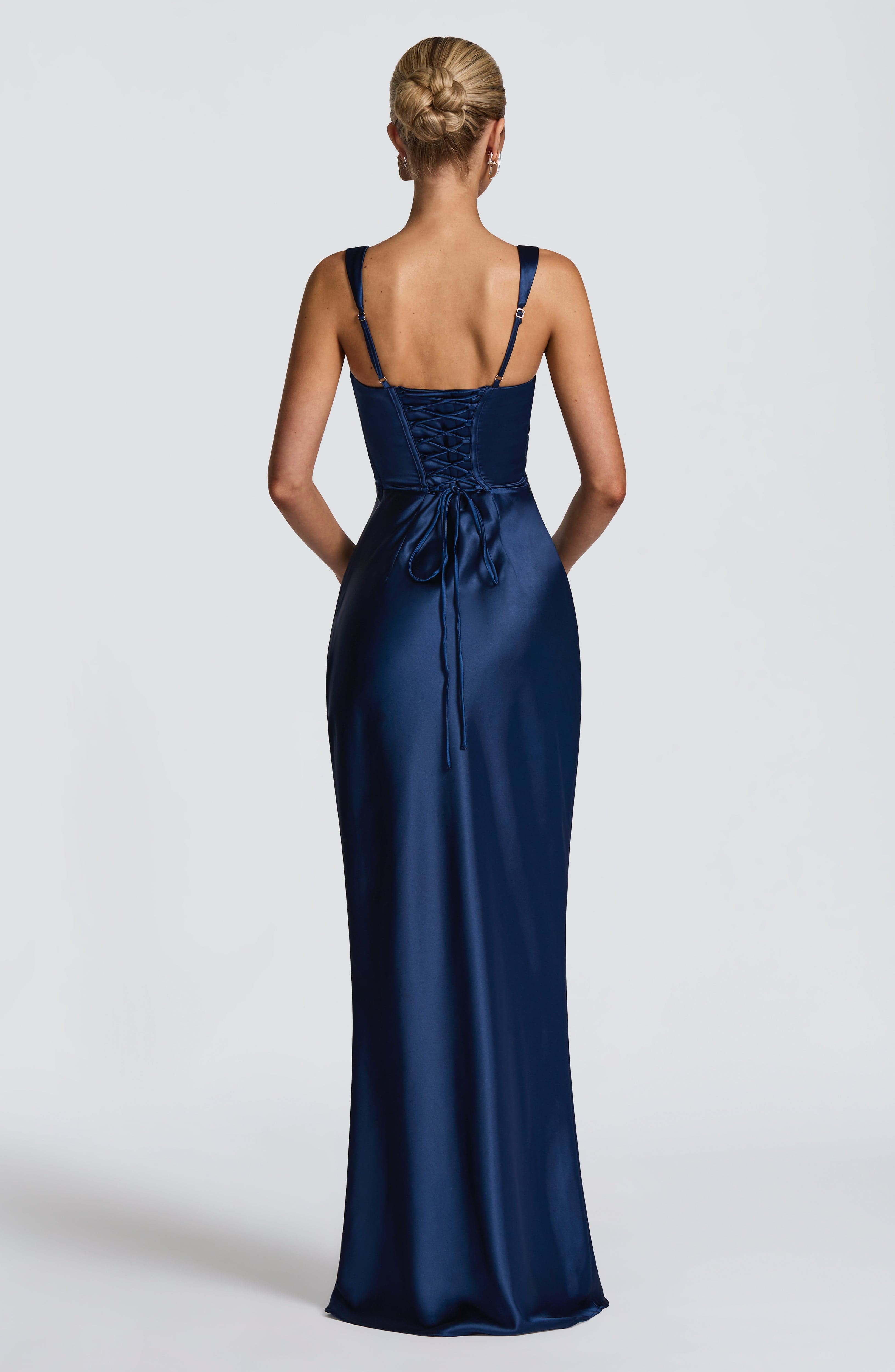Navy Calanthe Maxi Dress - ICYBOO