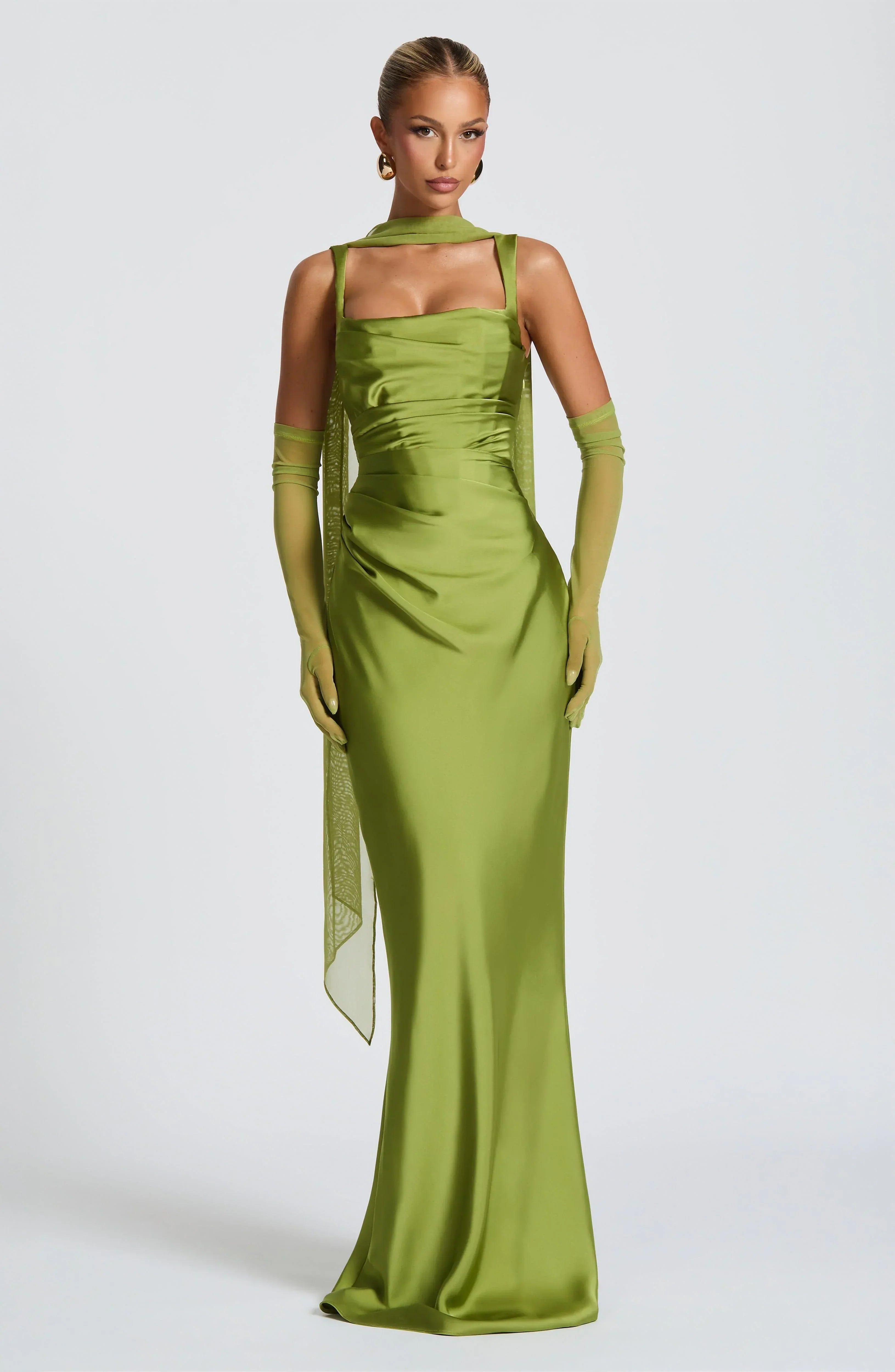 Olive Calanthe Maxi Dress - ICYBOO