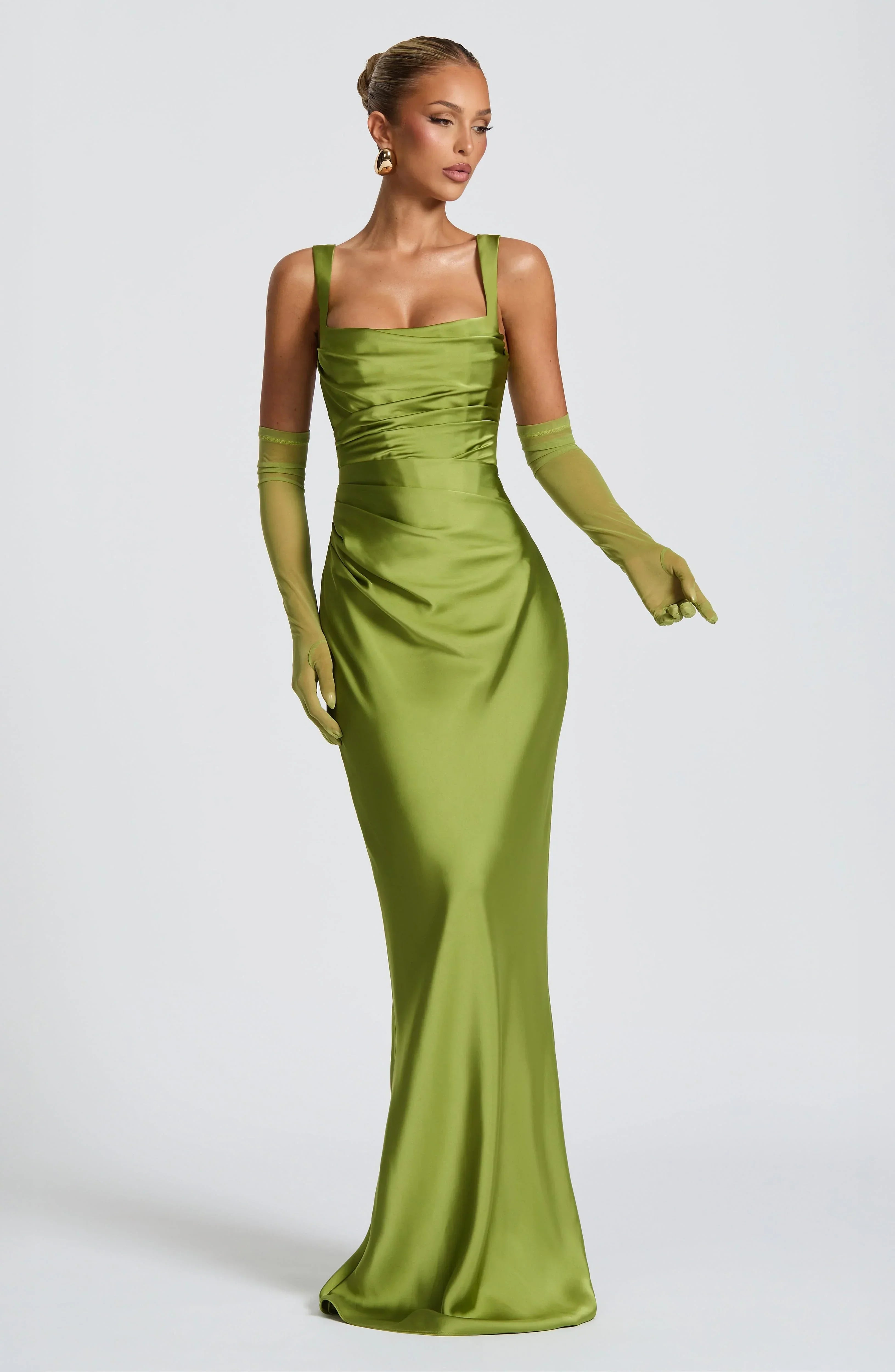 Olive Calanthe Maxi Dress - ICYBOO