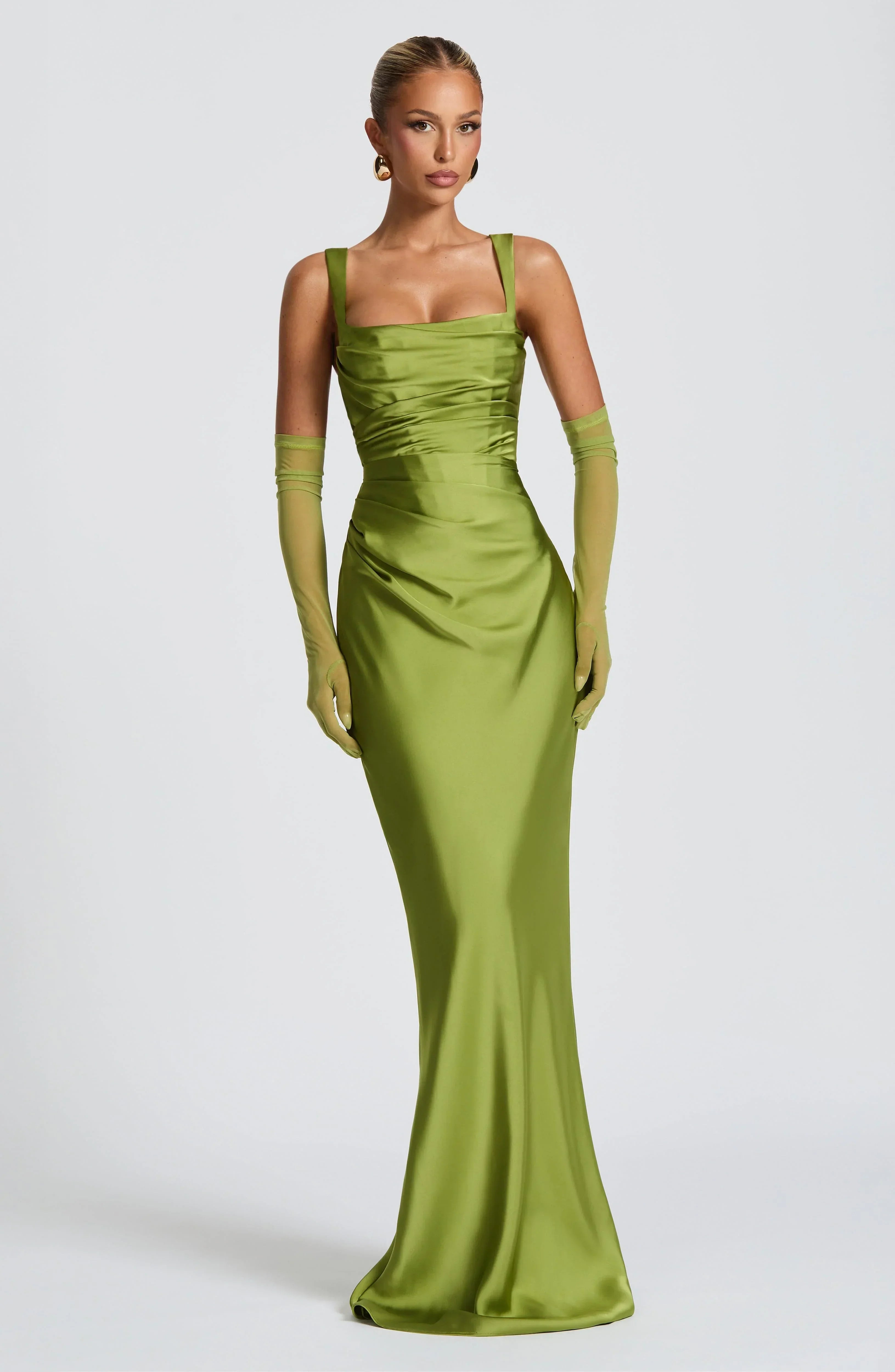 Olive Calanthe Maxi Dress - ICYBOO