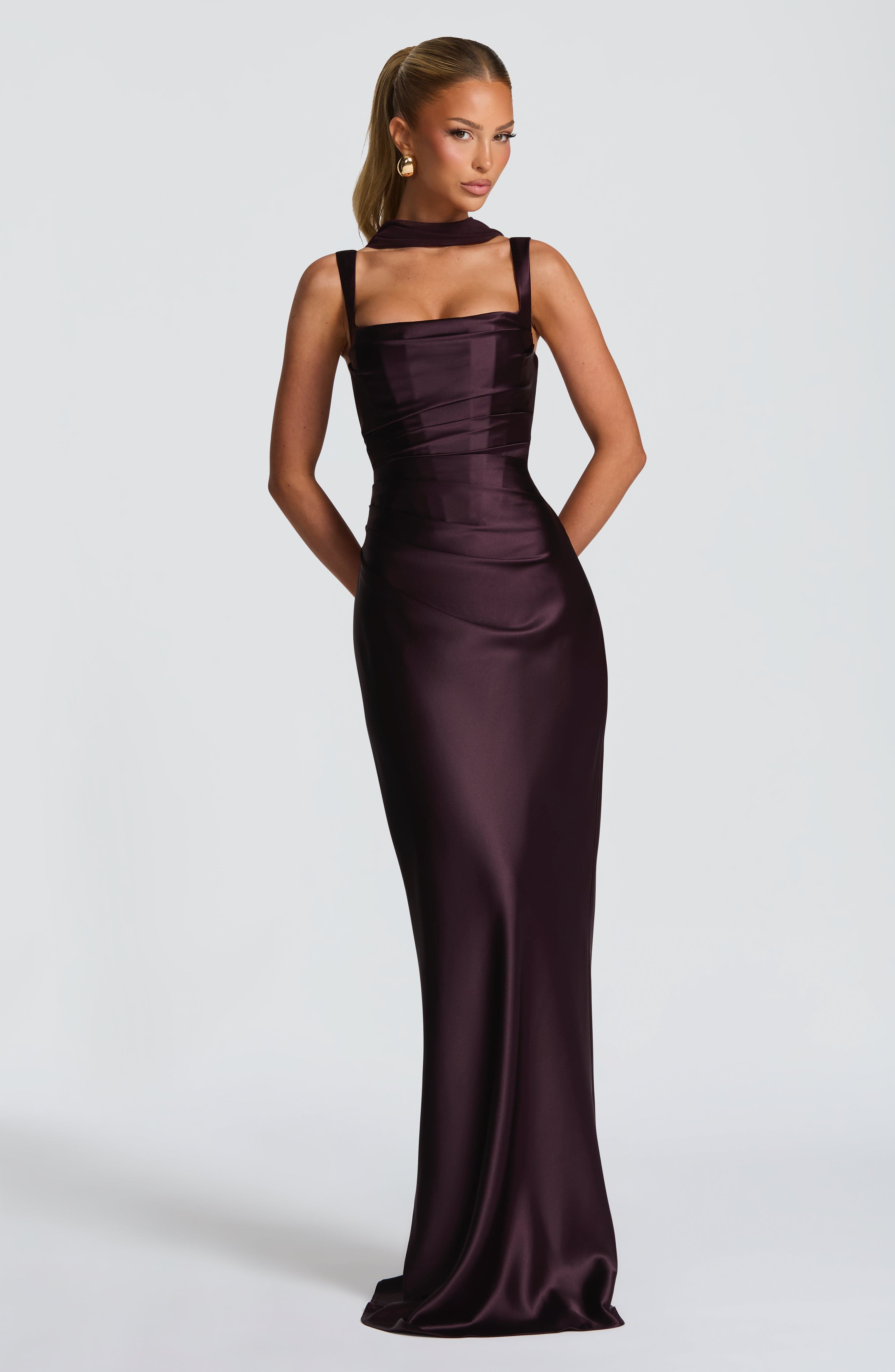 Plum Calanthe Maxi Dress - ICYBOO